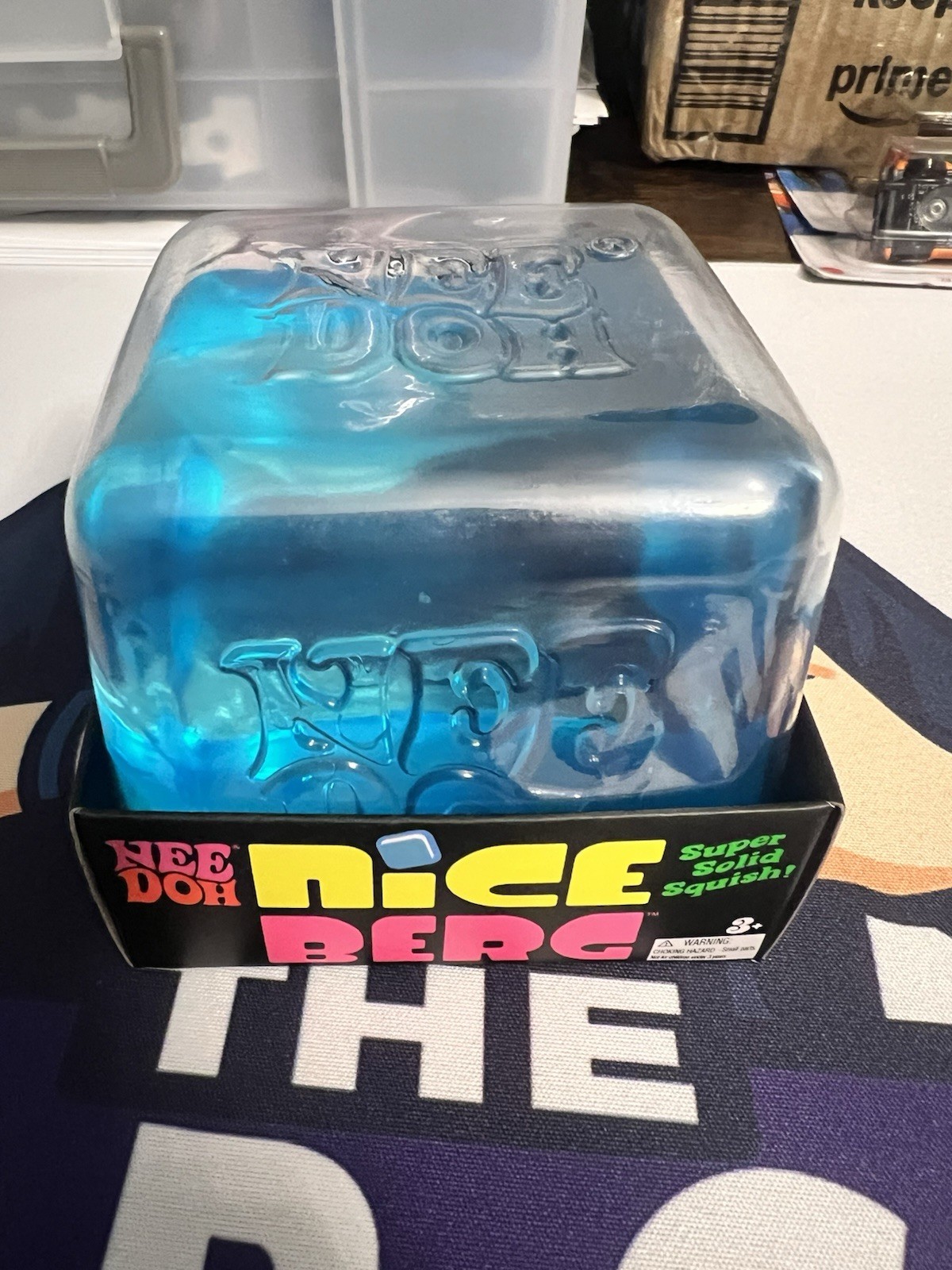 NeeDoh Nice Berg Blue XL Giant Nee Doh Niceberg Squishy Cube Ice  Viral