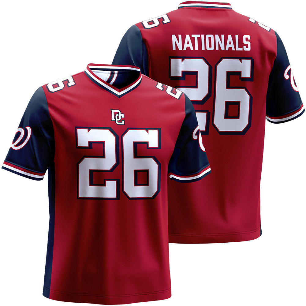 NEW 09/25/2026 Washington Nationals Football Printed Jersey Giveaway For Fan NEW 09/25/2026 Washington Nationals Football Printed Jersey Giveaway For Fan