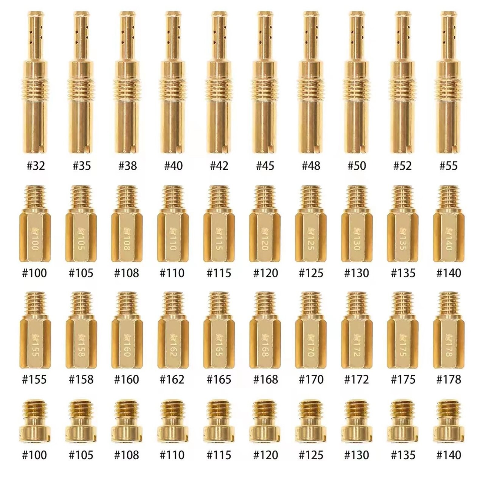 Carburetor 30Pc Main Jets+10Pc Slow Jets/Pilot Jet Kit for Keihin OKO Carbs