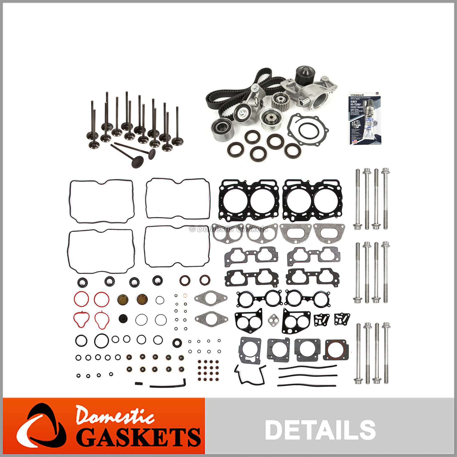 Head Gasket Set Valves Timing Belt Kit Fit 04-06 Subaru SOHC