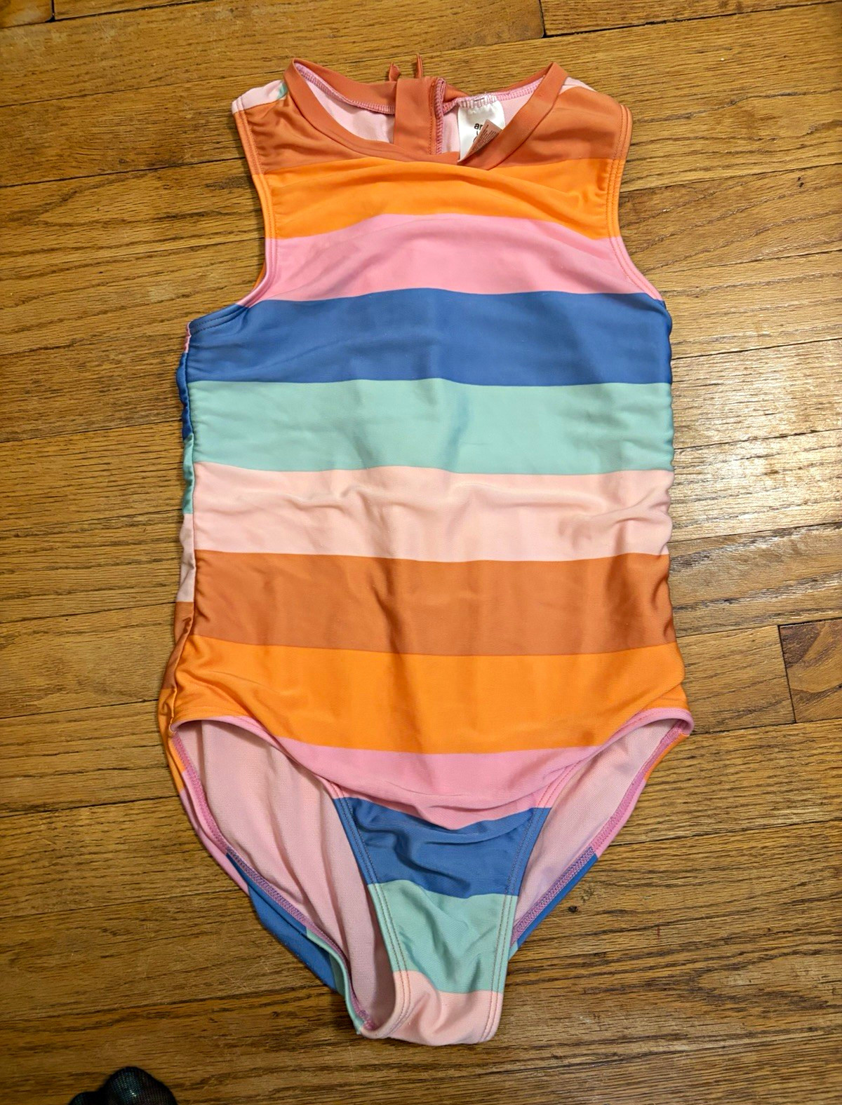 Art Class Girls One Piece Swimsuit L 10/12 Regular Multicolor Striped Zip Art Class Girls One Piece Swimsuit L 10/12 Regular Multicolor Striped Zip