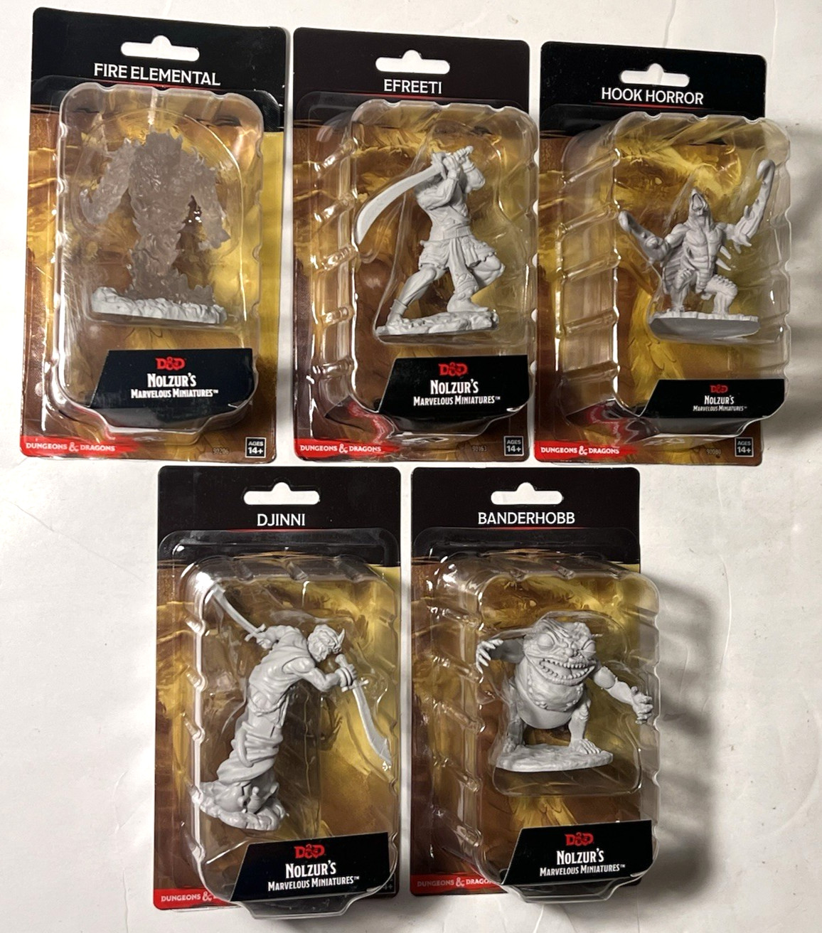 LOT OF 5 - WizKids D&D Nolzur\'s Marvelous HD Miniature Figure Lot NEW SEALED A2