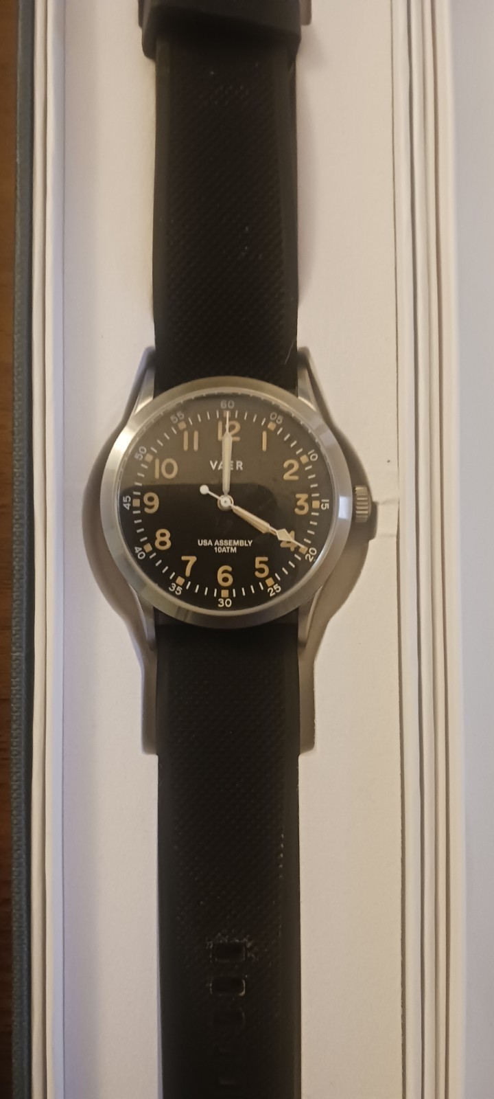 VAER C3 Korean Field Solar Watch - 36mm USA Assembled Solar Powered Exc. Cond.