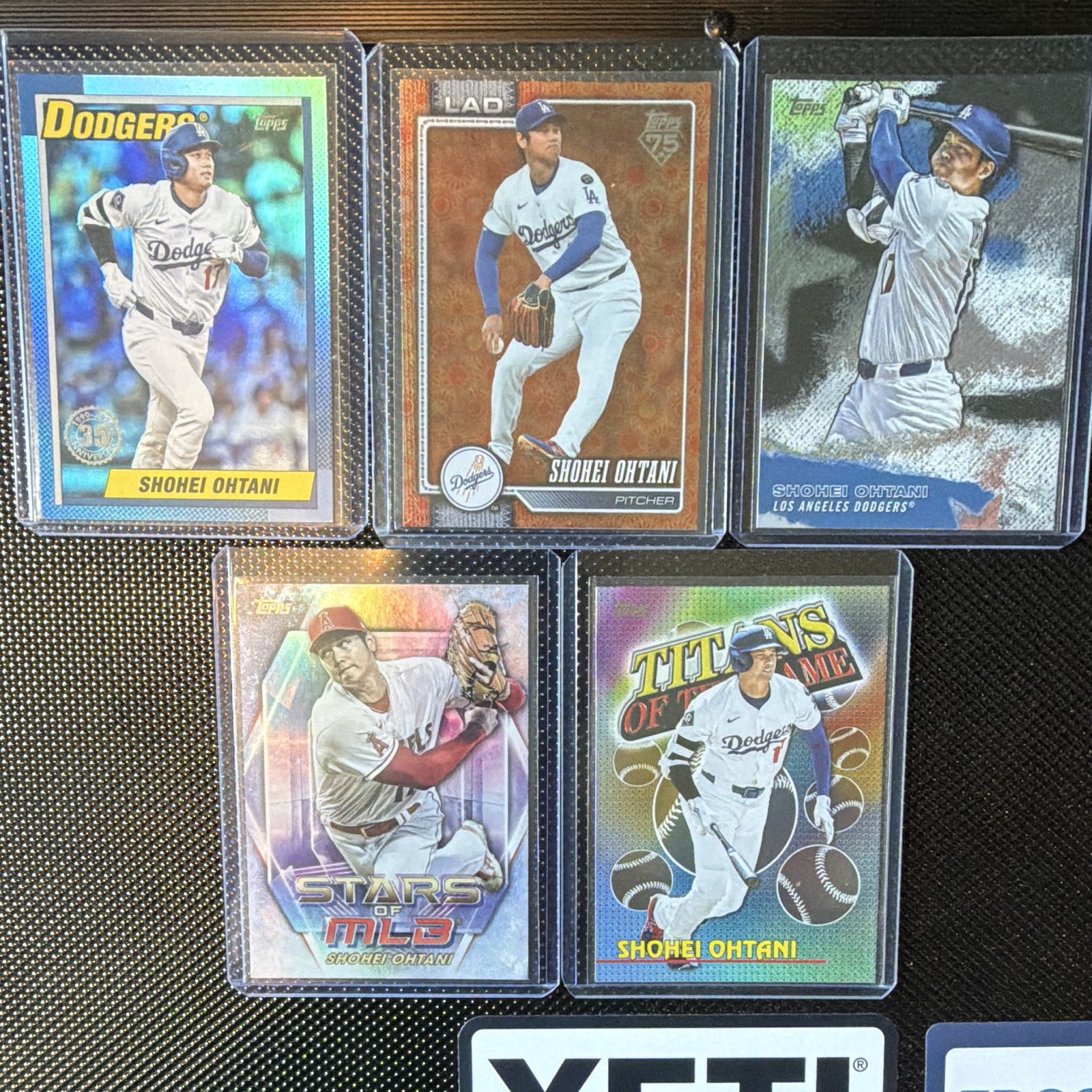 Topps 2024-26 Shohei Ohtani Dodgers 5-Card Lot.