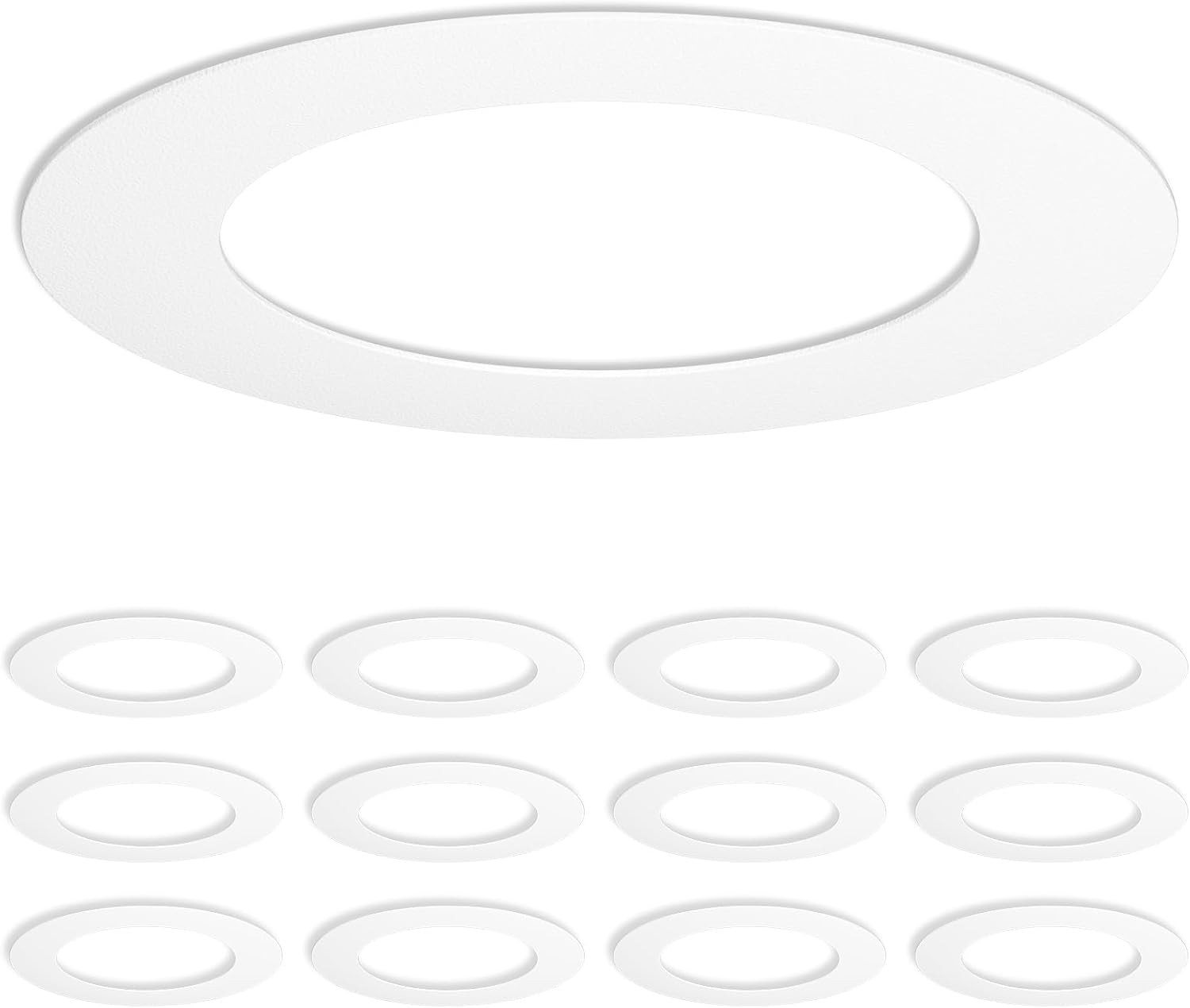 Sunco 12 Pack Goof Rings for 6 Inch Recessed Lights, Flush 6 Inch, White Sunco 12 Pack Goof Rings for 6 Inch Recessed Lights, Flush 6 Inch, White