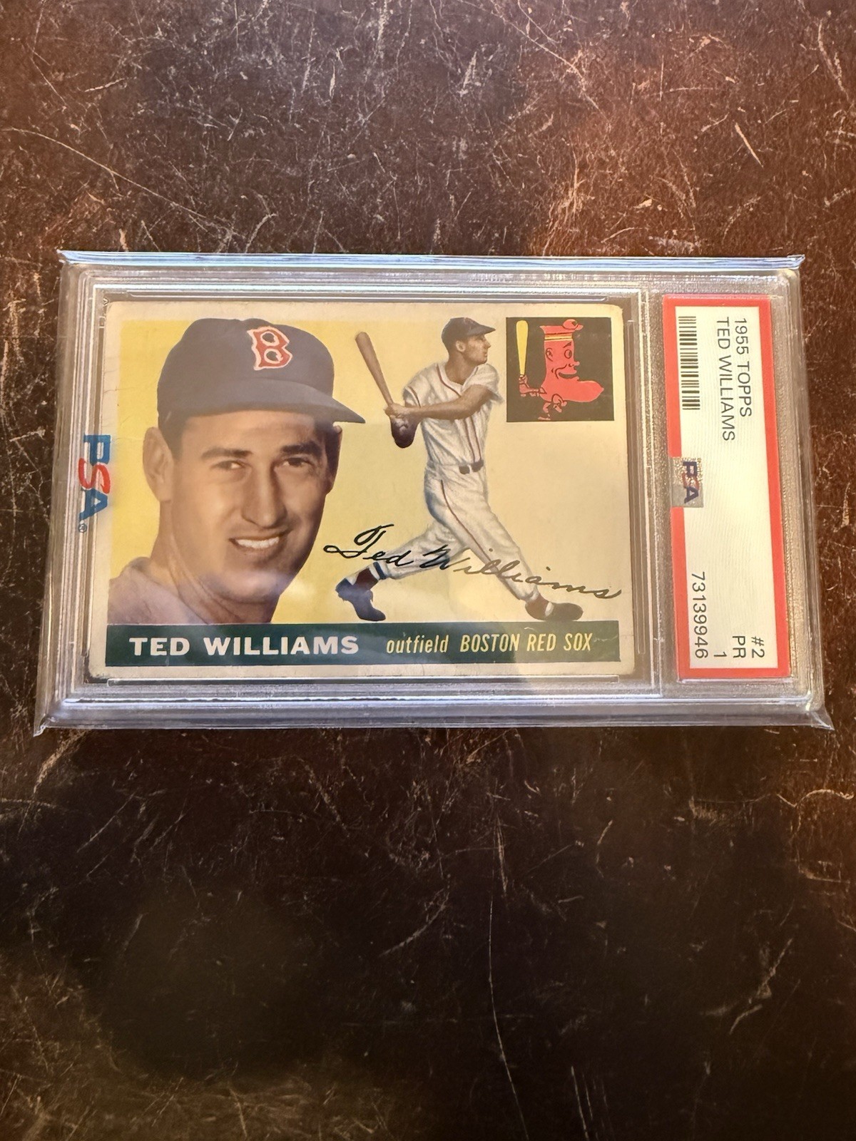 1955 Ted Williams Boston Red Sox PSA 1 #2
