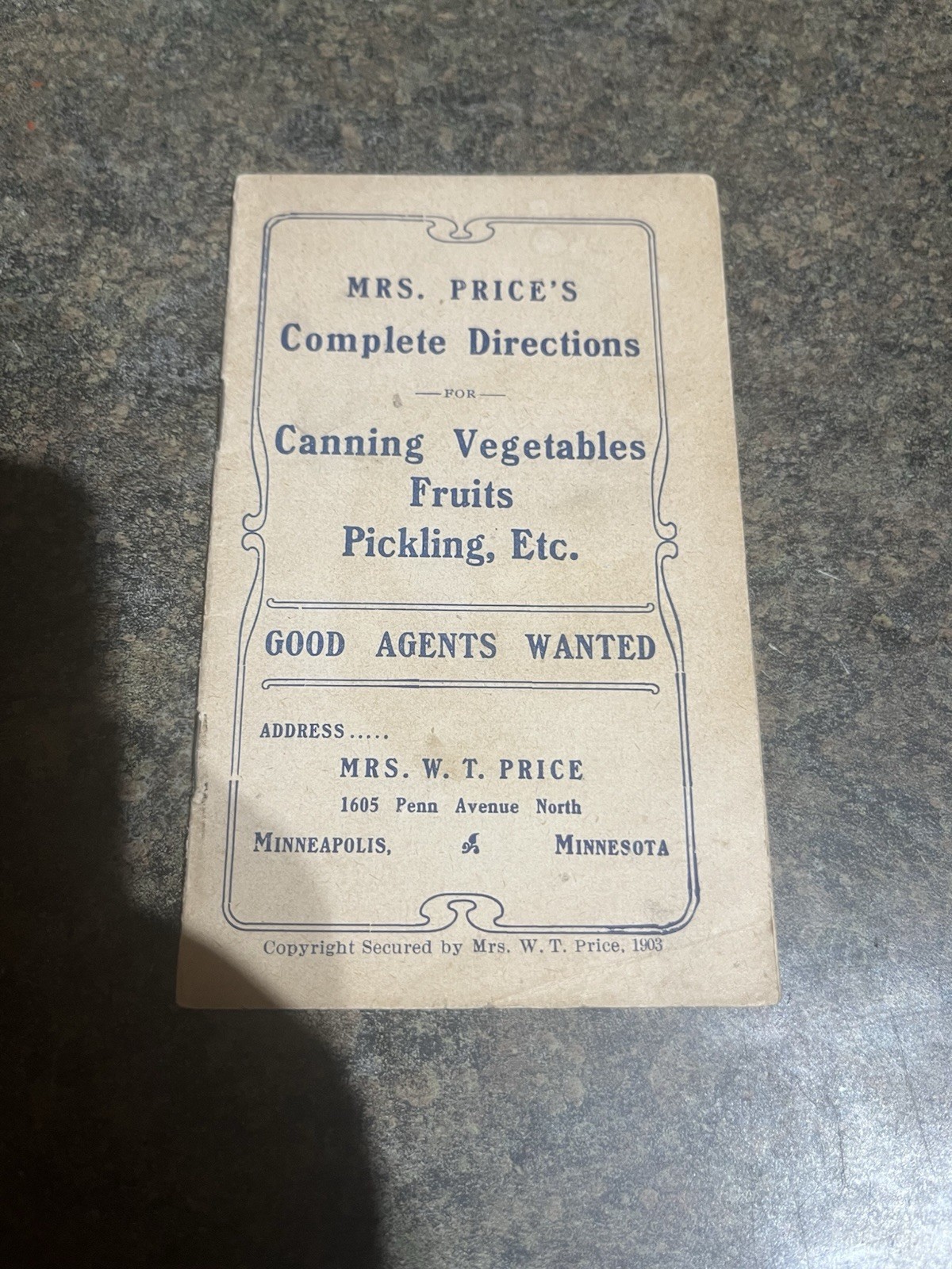 Antique Mrs. Price's Complete Directions for Canning Advertising Booklet Antique Mrs. Price's Complete Directions for Canning Advertising Booklet