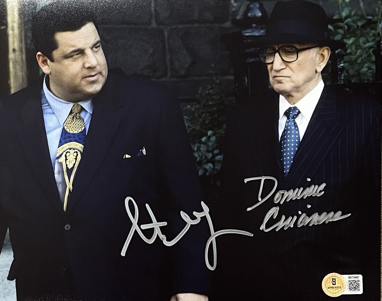 Dominic Chianese & Steve Schirripa The Sopranos Dual Autographed 8x10 #3 Beckett