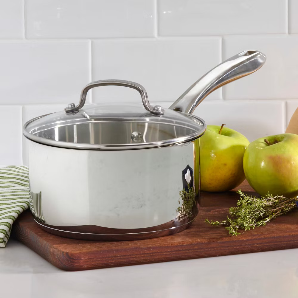 Cuisinart Classic 2.5qt Stainless Steel Saucepan with Cover - 831925-18: