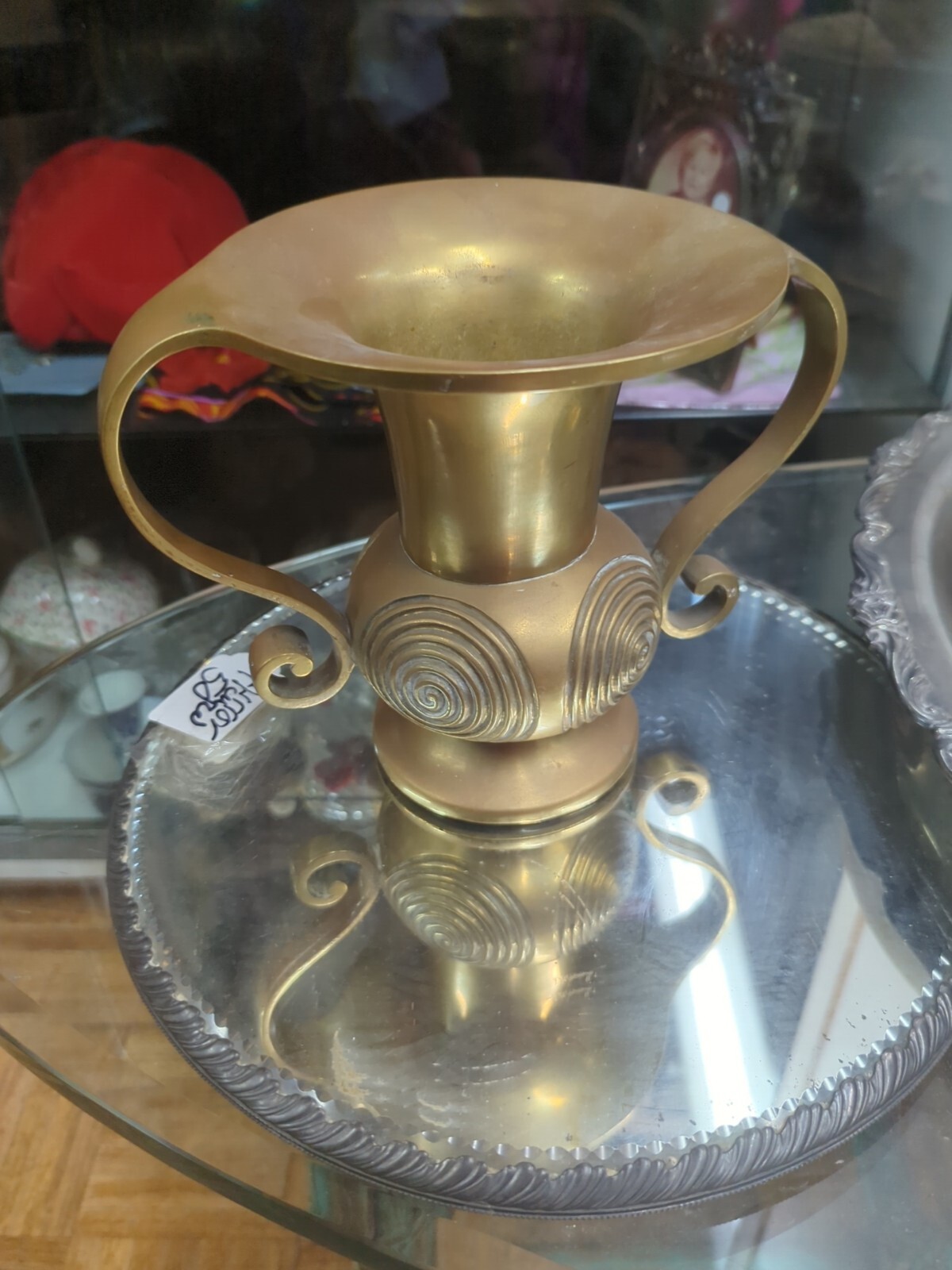 Antique Japanese Bronze Or Brass Mimikuchi Flying Handles Vase Antique Japanese Bronze Or Brass Mimikuchi Flying Handles Vase
