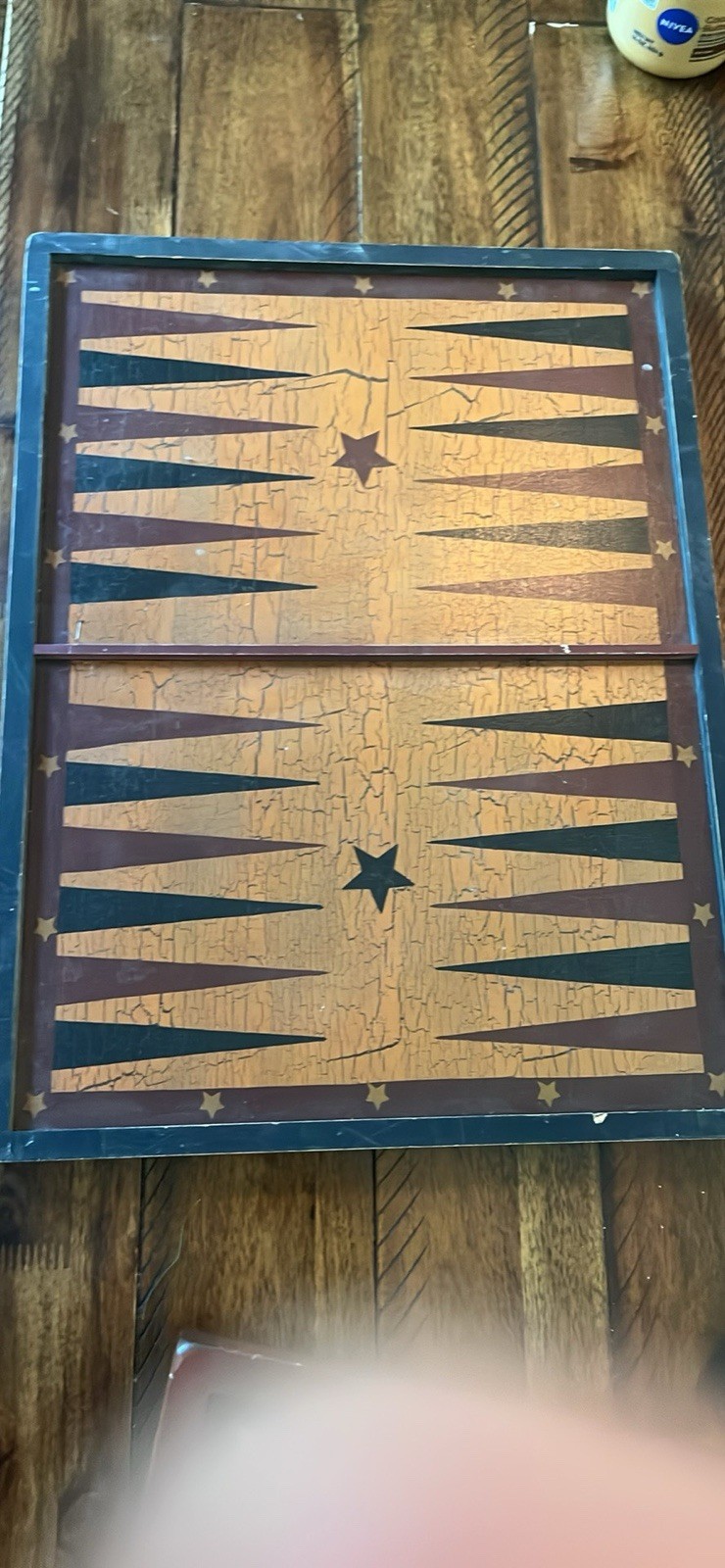 2000 Ridge Hollow Folk Art Backgammon Board With Full Barb Wagaman Signature