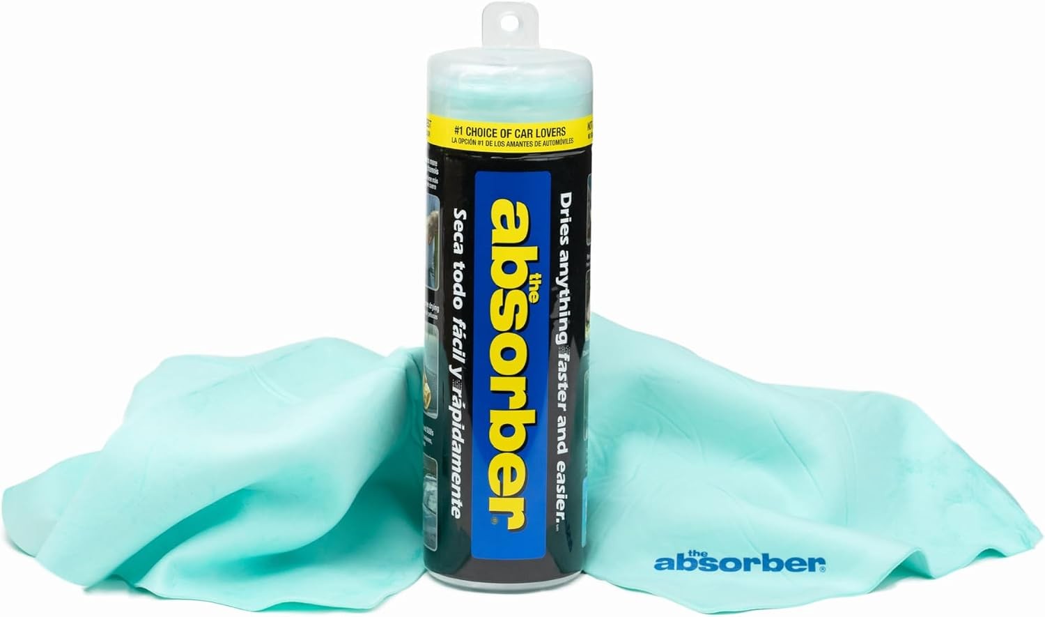 the absorber® Large 27-Inch x 17-Inch, Aqua - Synthetic Premium Drying Chamois the absorber® Large 27-Inch x 17-Inch, Aqua - Synthetic Premium Drying Chamois