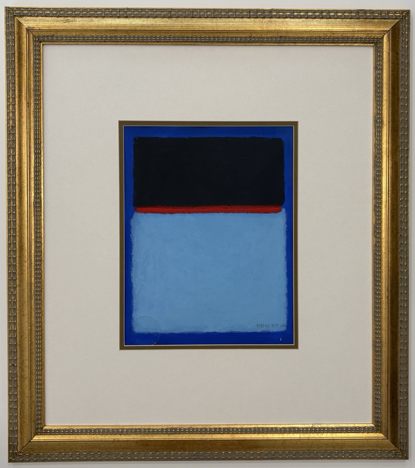Mark Rothko Oil On Paper 1903- 1970 In Style Of. Painting Hand Made Hand Signed Mark Rothko Oil On Paper 1903- 1970 In Style Of. Painting Hand Made Hand Signed