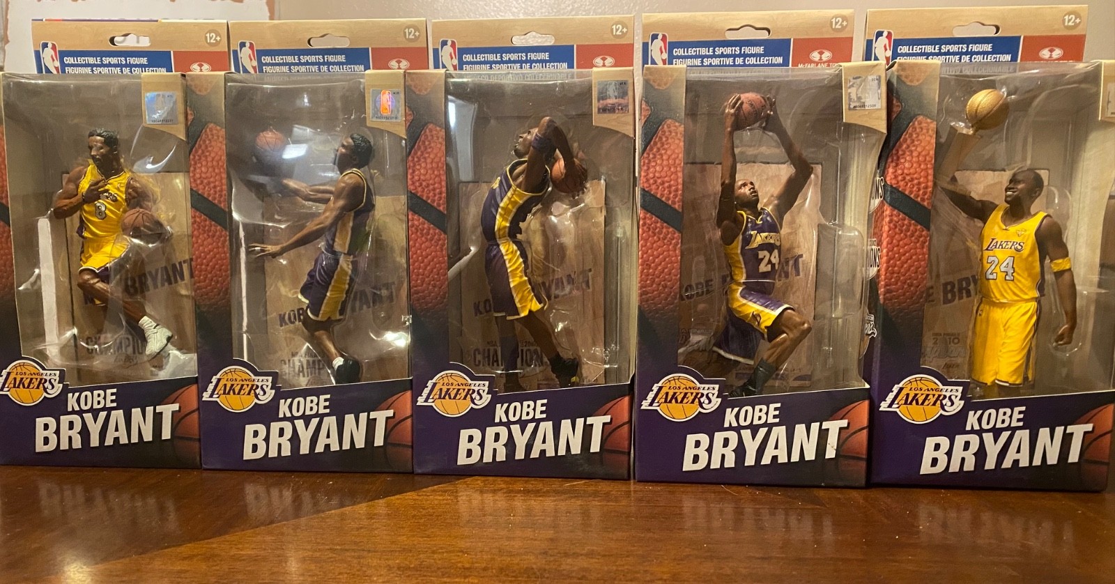 Kobe Bryant Mcfarlane Championship Set Of 5 2000-2010 Unopened See Pics Of Boxes