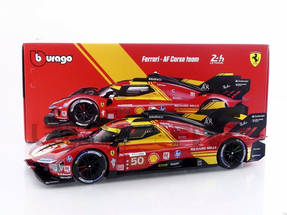 BBURAGO 1/18 - FERRARI 499P 3.0L TURBO V6 - WINNER 24H LE MANS 2024 16303-50 BBURAGO 1/18 - FERRARI 499P 3.0L TURBO V6 - WINNER 24H LE MANS 2024 16303-50