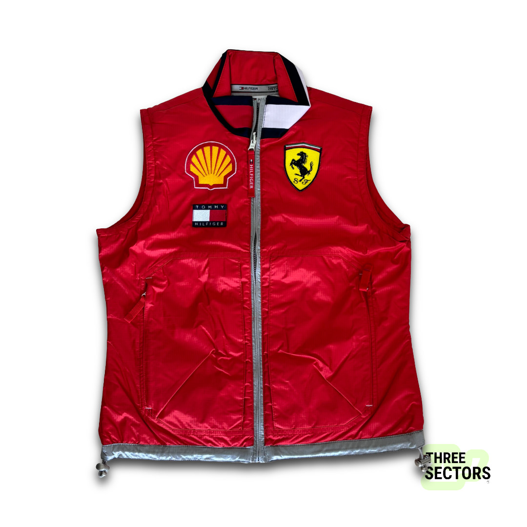1990\'s Tommy Hilfiger x Scuderia Ferrari F1 Crew Gilet NWOT 1990\'s Tommy Hilfiger x Scuderia Ferrari F1 Crew Gilet NWOT