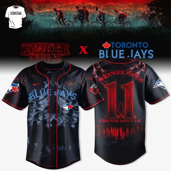STRANGER THINGS x Blue Jays Special Edition Baseball Jersey