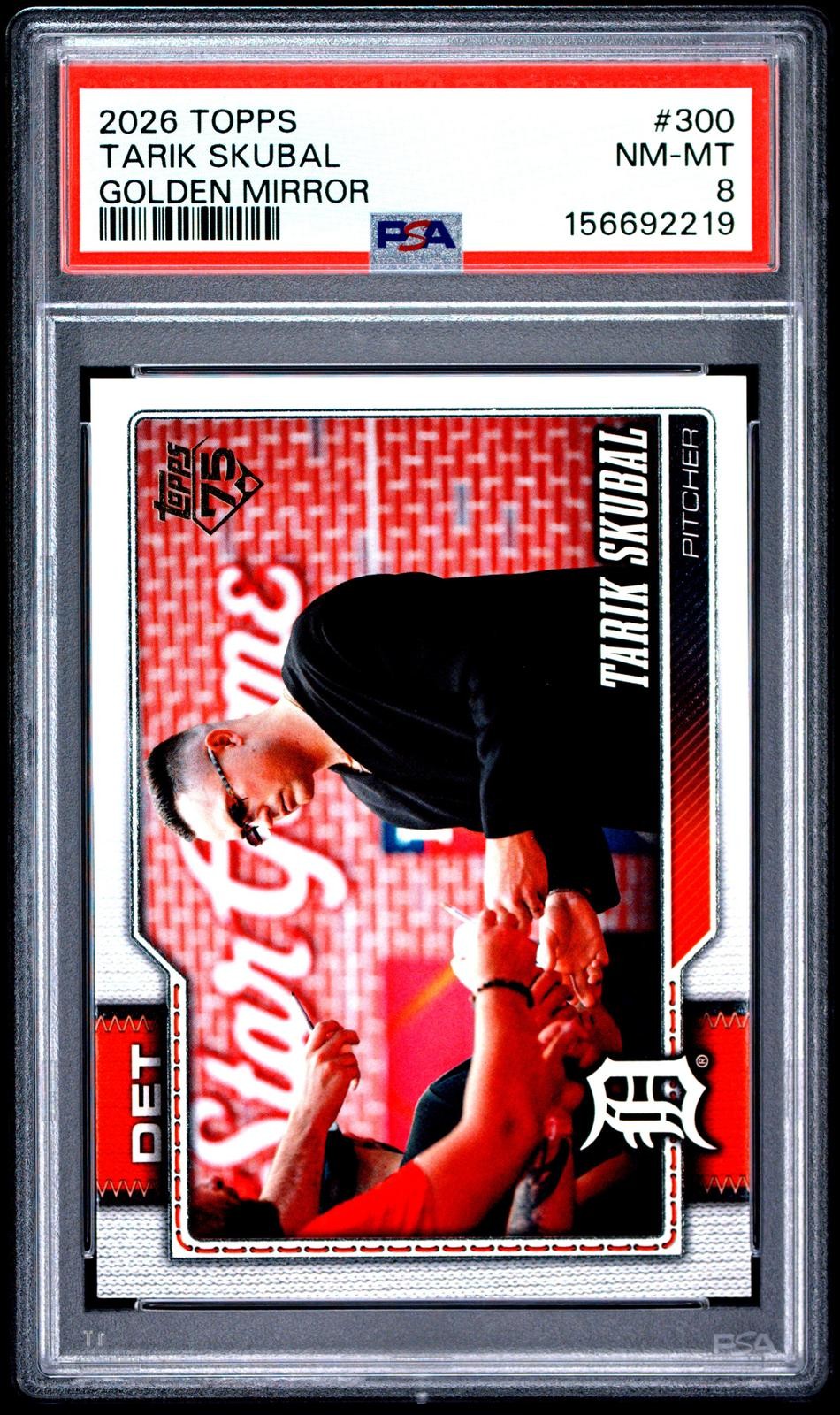 2026 Topps #300 Tarik Skubal Golden Mirror Variations PSA 8