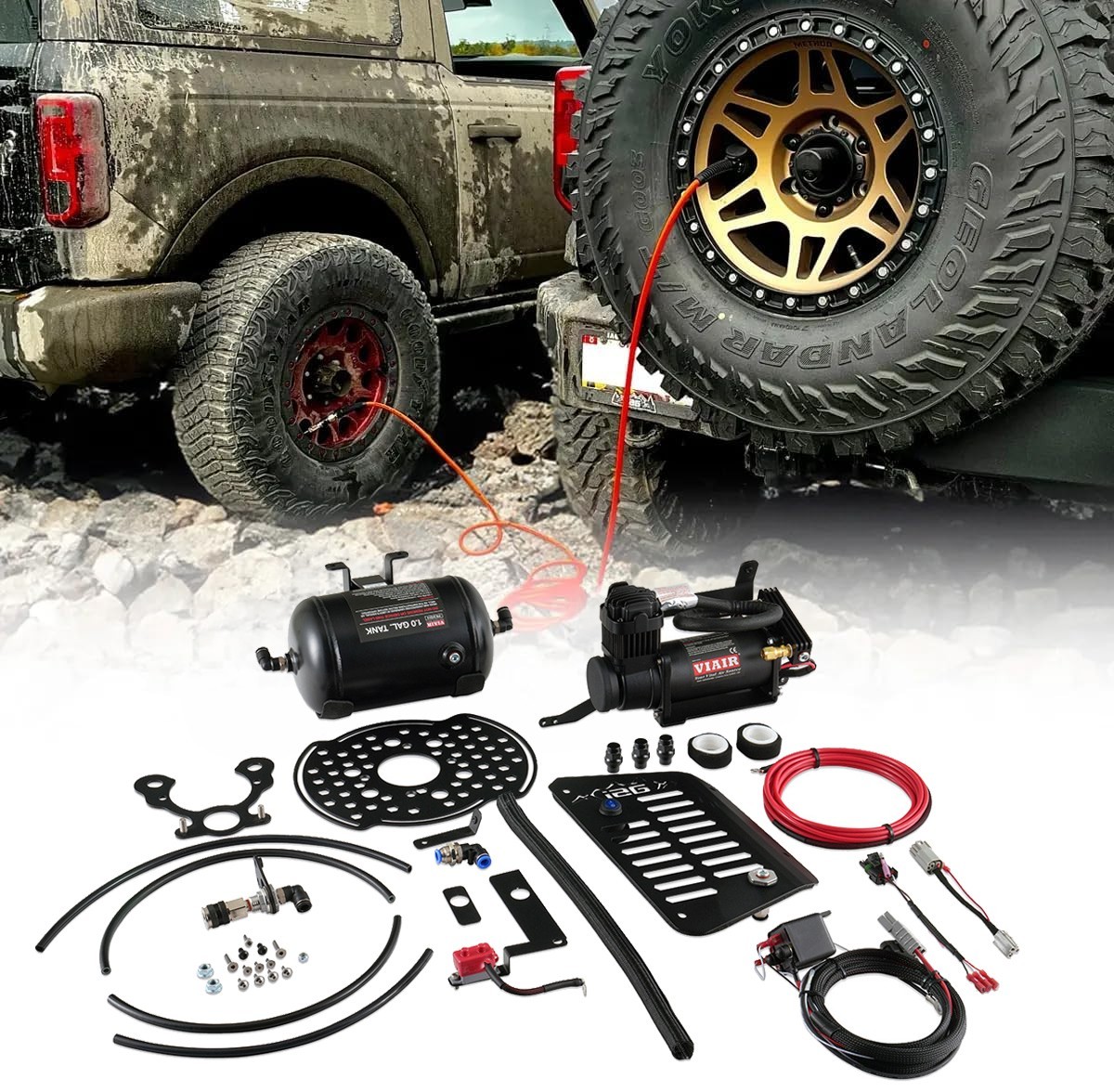 IAG On Board Tailgate Air Compressor System for Ford Bronco 2021+ (Not Sport)