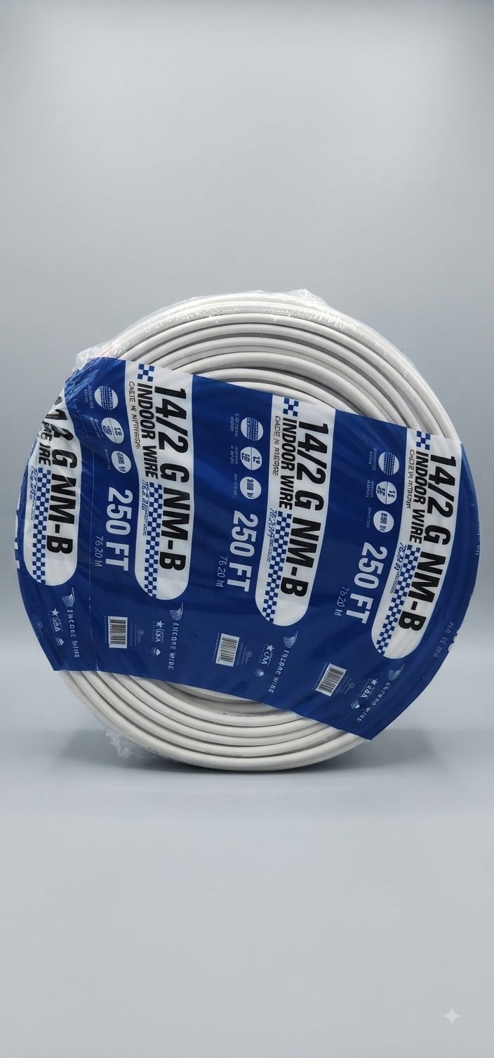 250 ft 14 2 with Ground Encore  100% Copper Wire USA made = romex