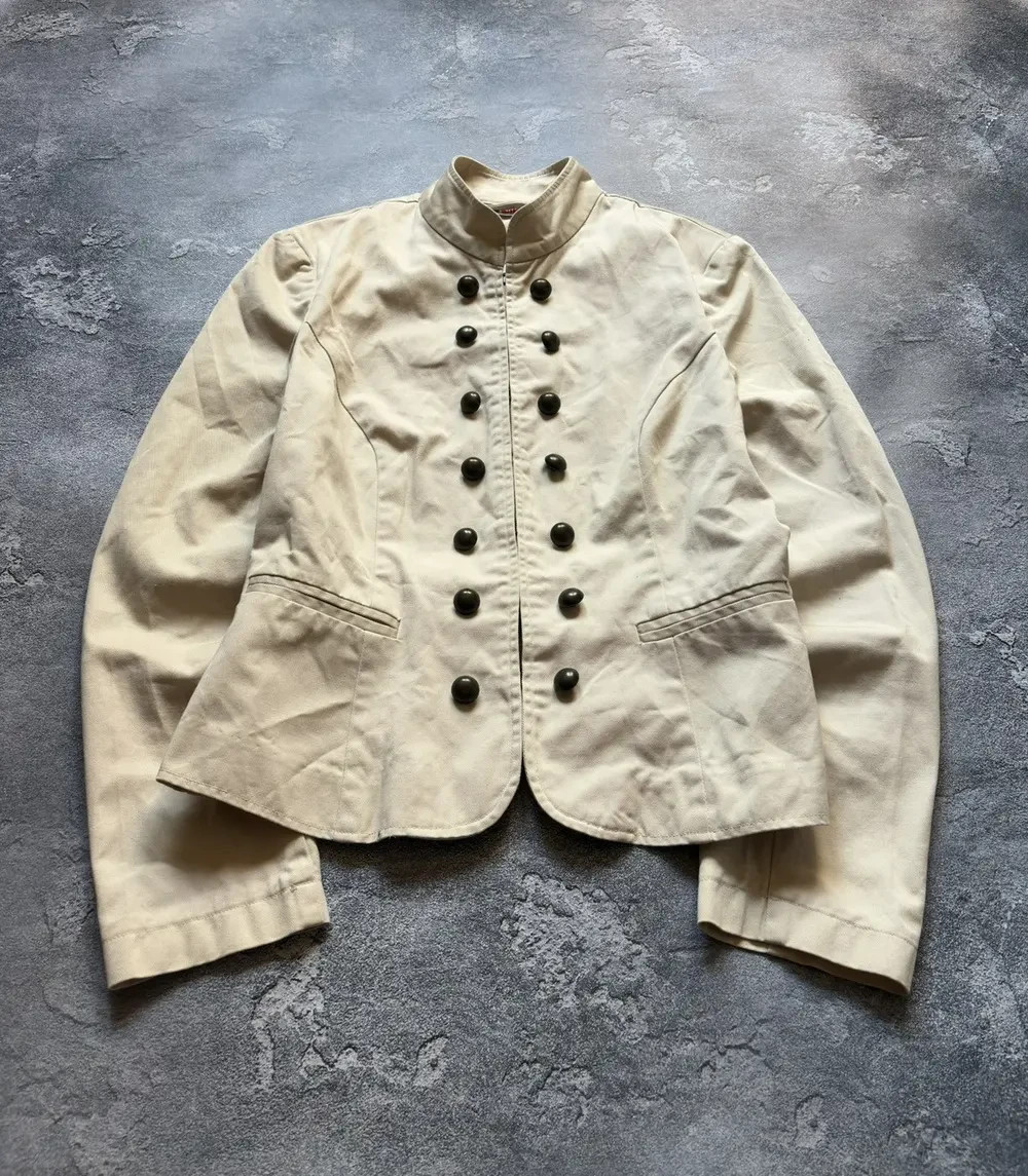 Crazy Vintage Military Napoleon Japanese Grunge Jacket Y2K Size UK 12