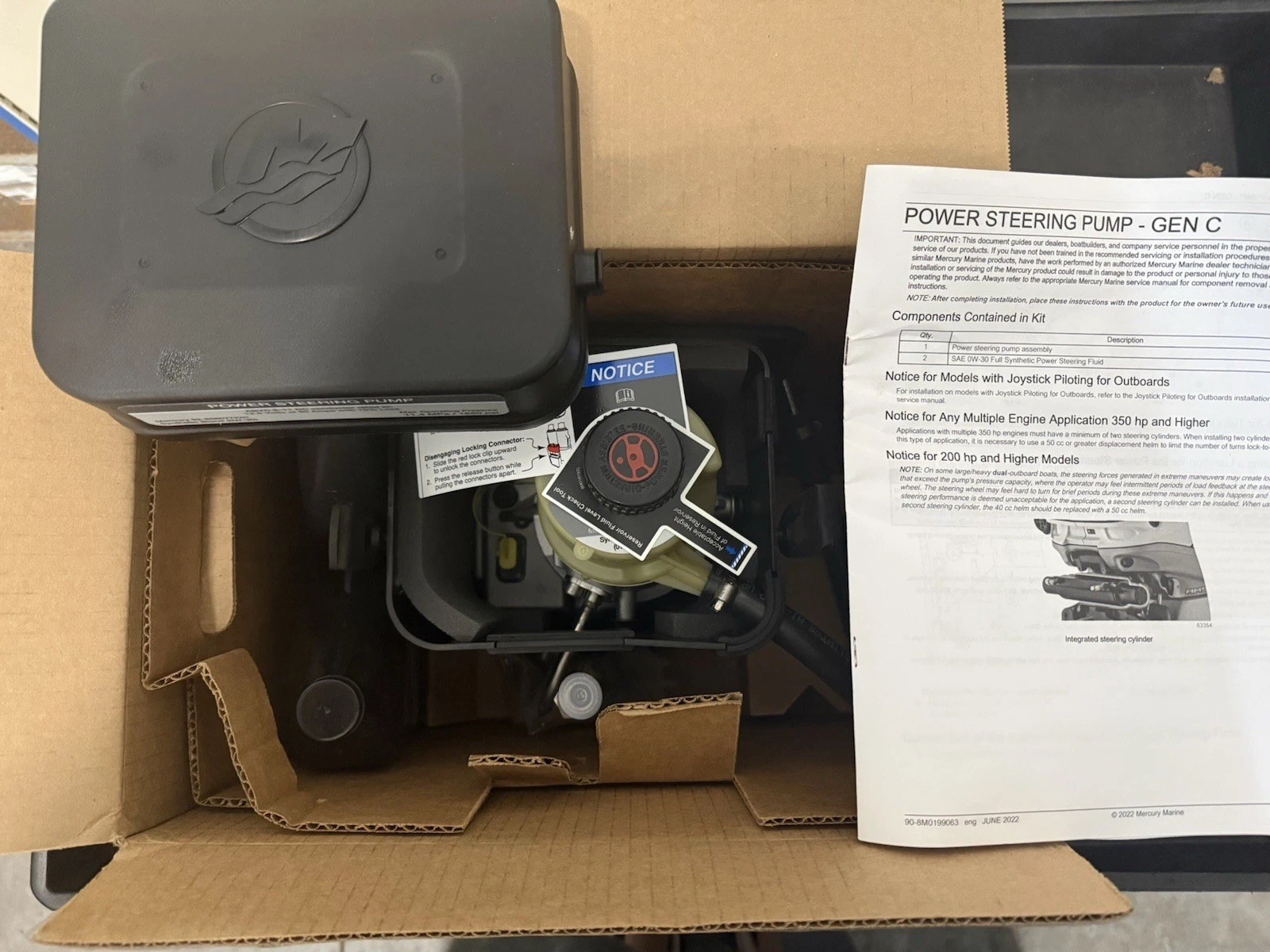 Mercury Marine/Quicksilver Power Steering Pump     *Gen C*  Part#8M0199048
