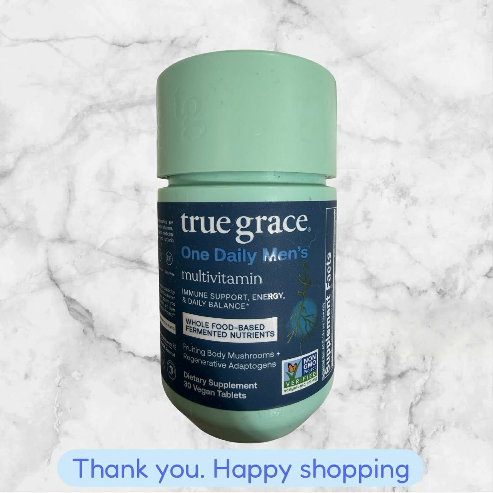 True Grace One Daily Men’s Multivitamin Fermented Minerals 30 Vegan Tablets NEW True Grace One Daily Men’s Multivitamin Fermented Minerals 30 Vegan Tablets NEW