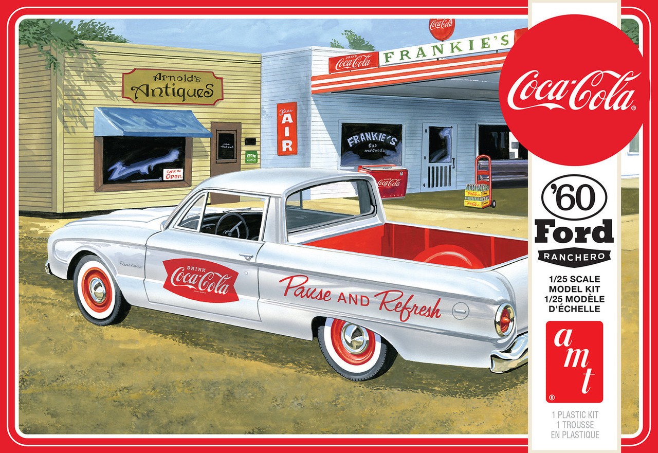AMT 1189 1960 Ford Ranchero Coca-Cola 1/25 Model Kit w/Ice Chest New Sealed