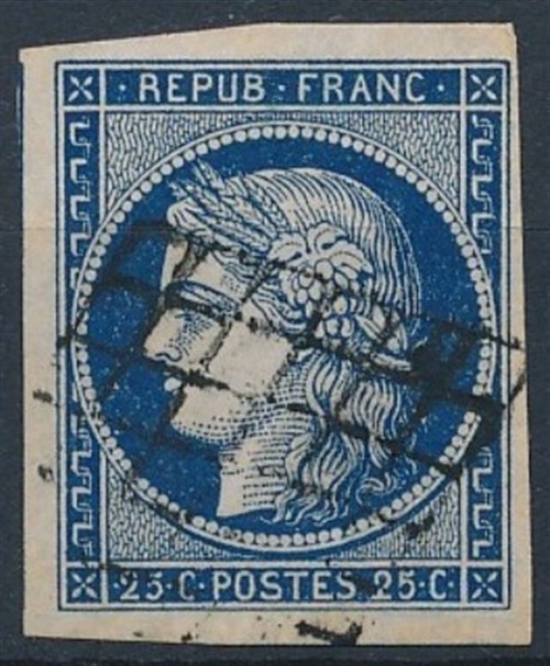 [16.483] France Yvert 4 good stamp VF used. Nice margins. Catalog val 65€
