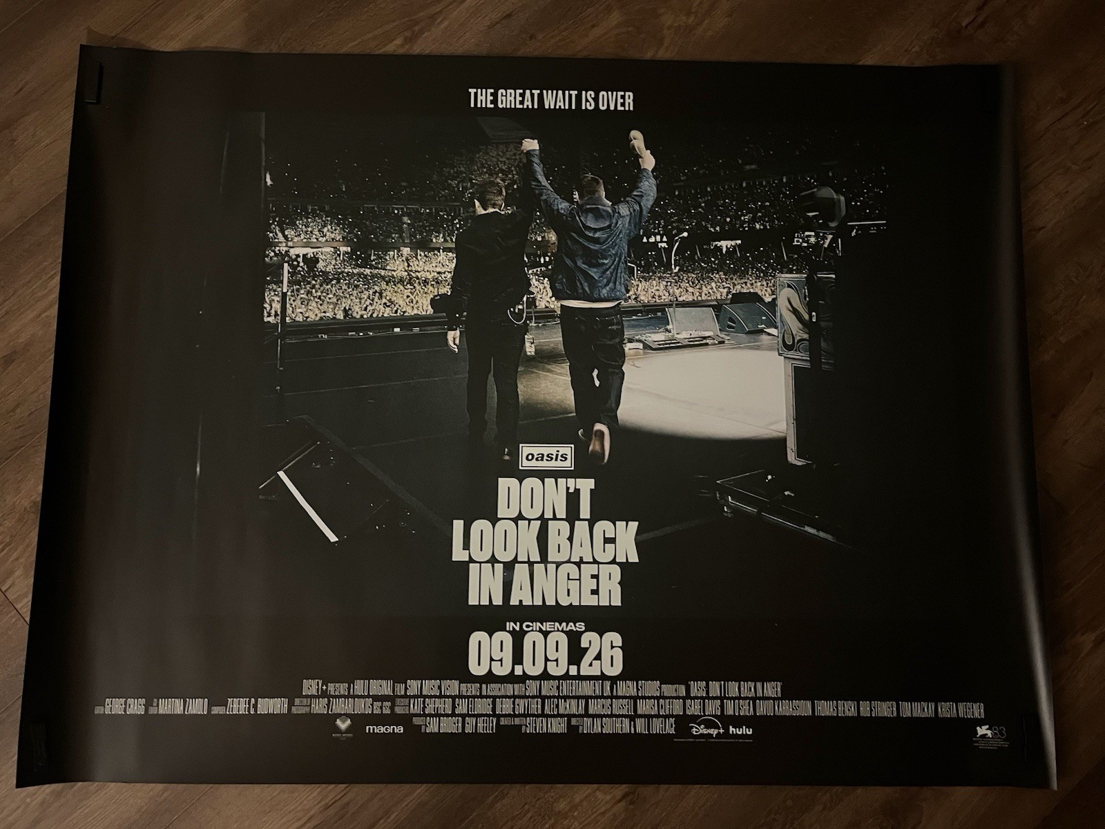 Oasis Don’t Look Back In Anger Official UK Cinema Quad Poster Oasis Don’t Look Back In Anger Official UK Cinema Quad Poster