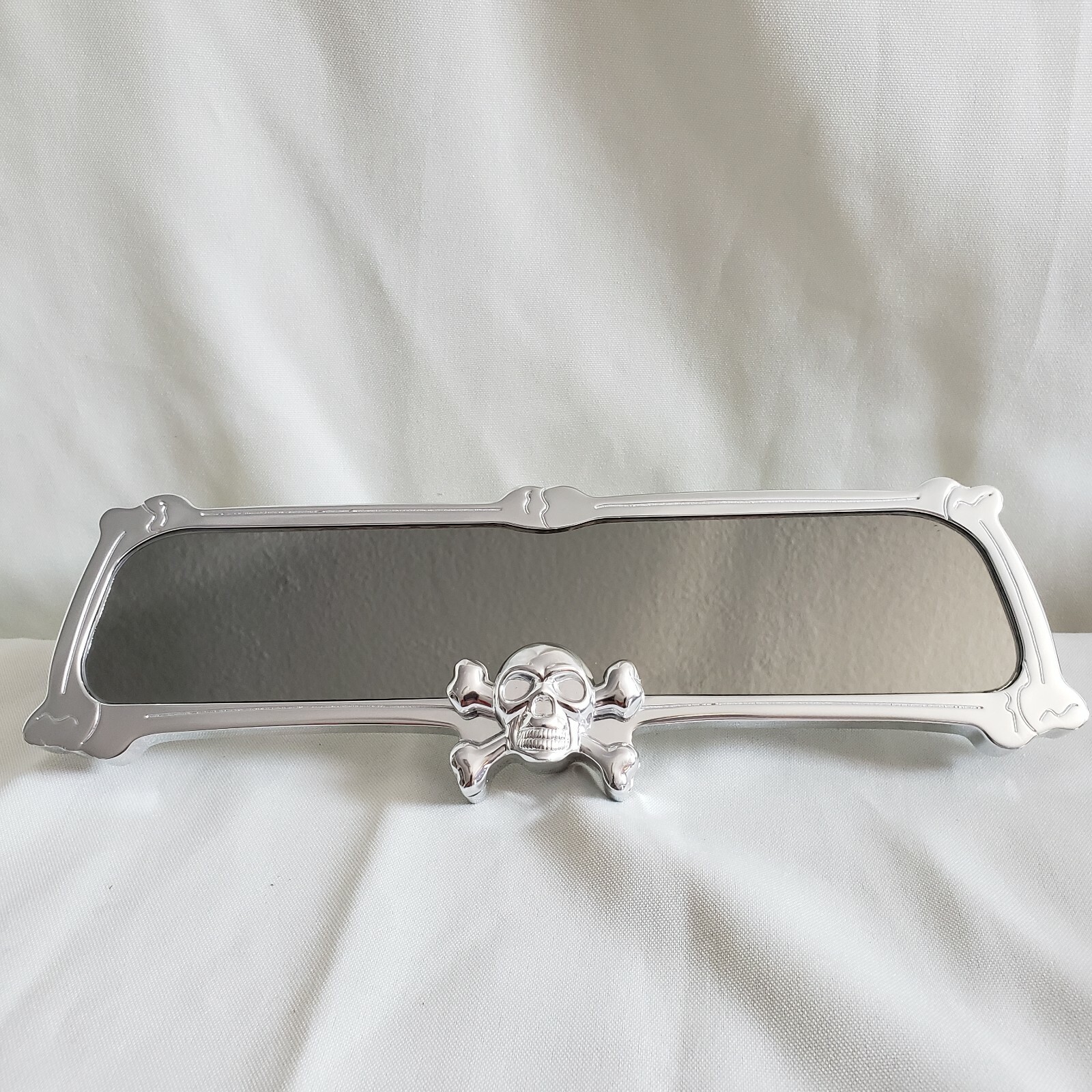 Aluminum Skull Rearview Mirror- Approx. 10\ Aluminum Skull Rearview Mirror- Approx. 10\