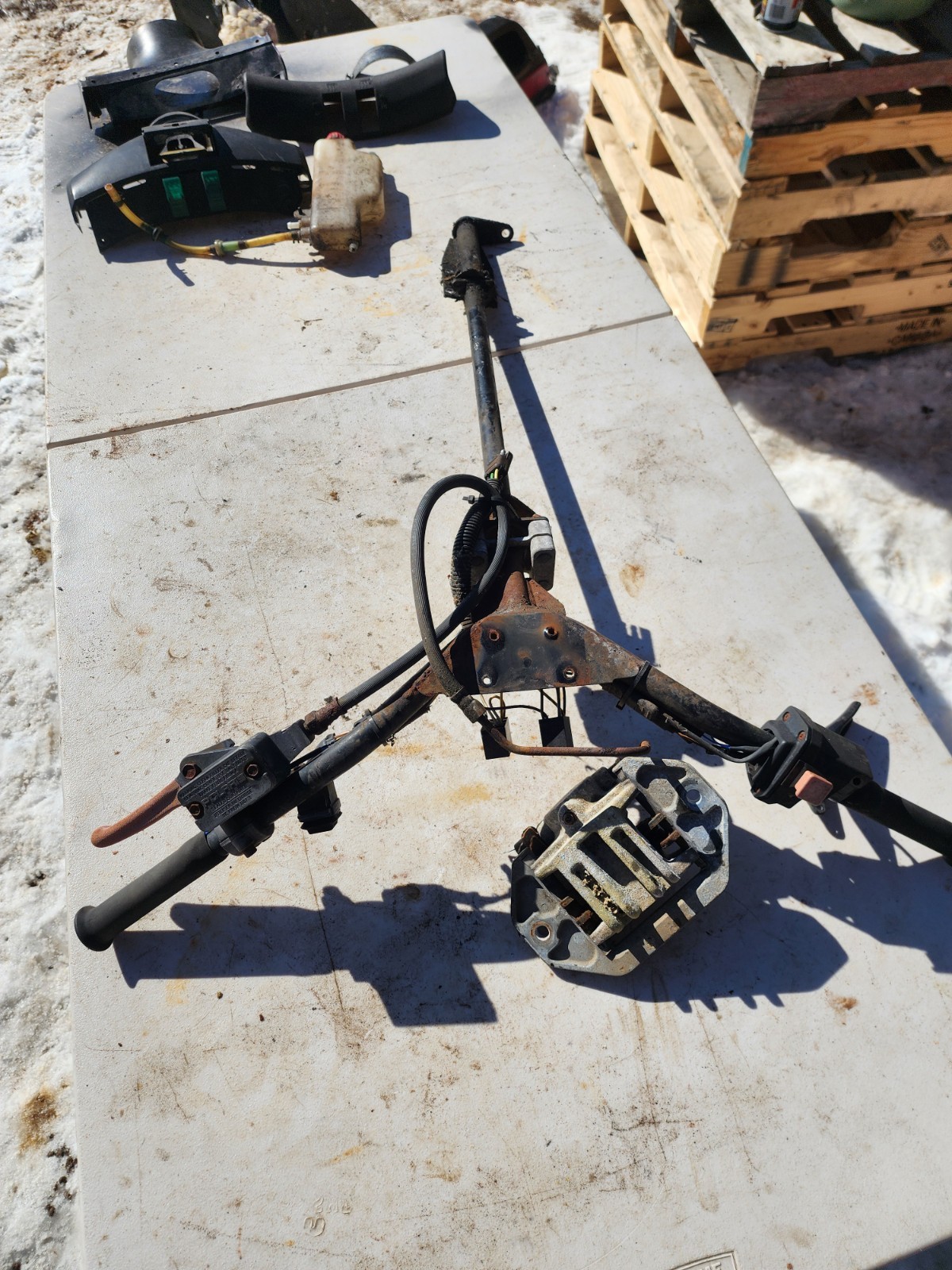 96 Polaris Indy 500 Classic Touring Steering Stem Handlebars  Brake Caliper...