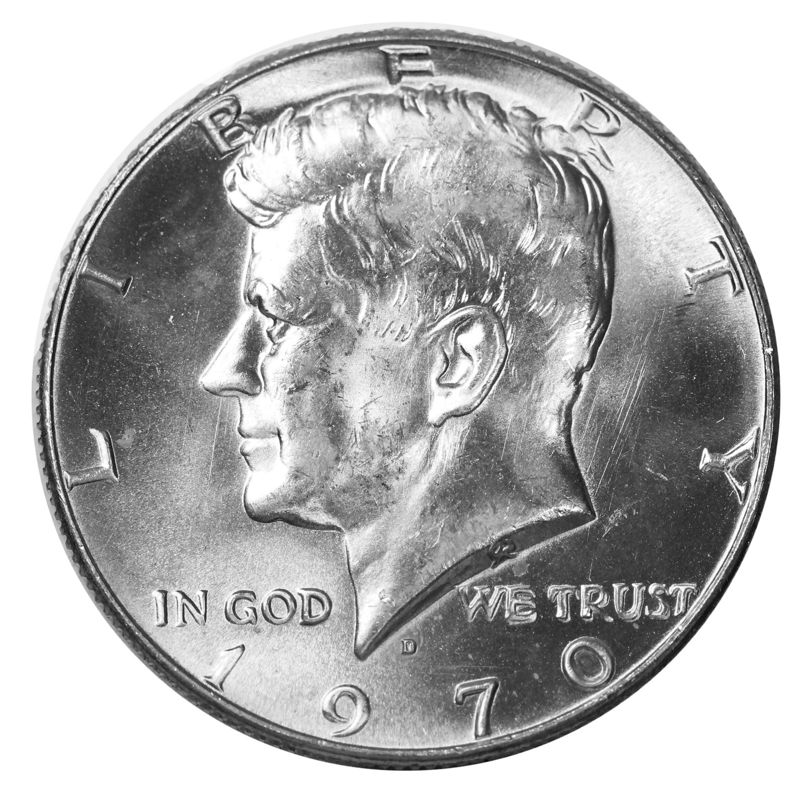 1970 -D Kennedy Half Dollar Choice BU 40% Silver US Coin 1970 -D Kennedy Half Dollar Choice BU 40% Silver US Coin