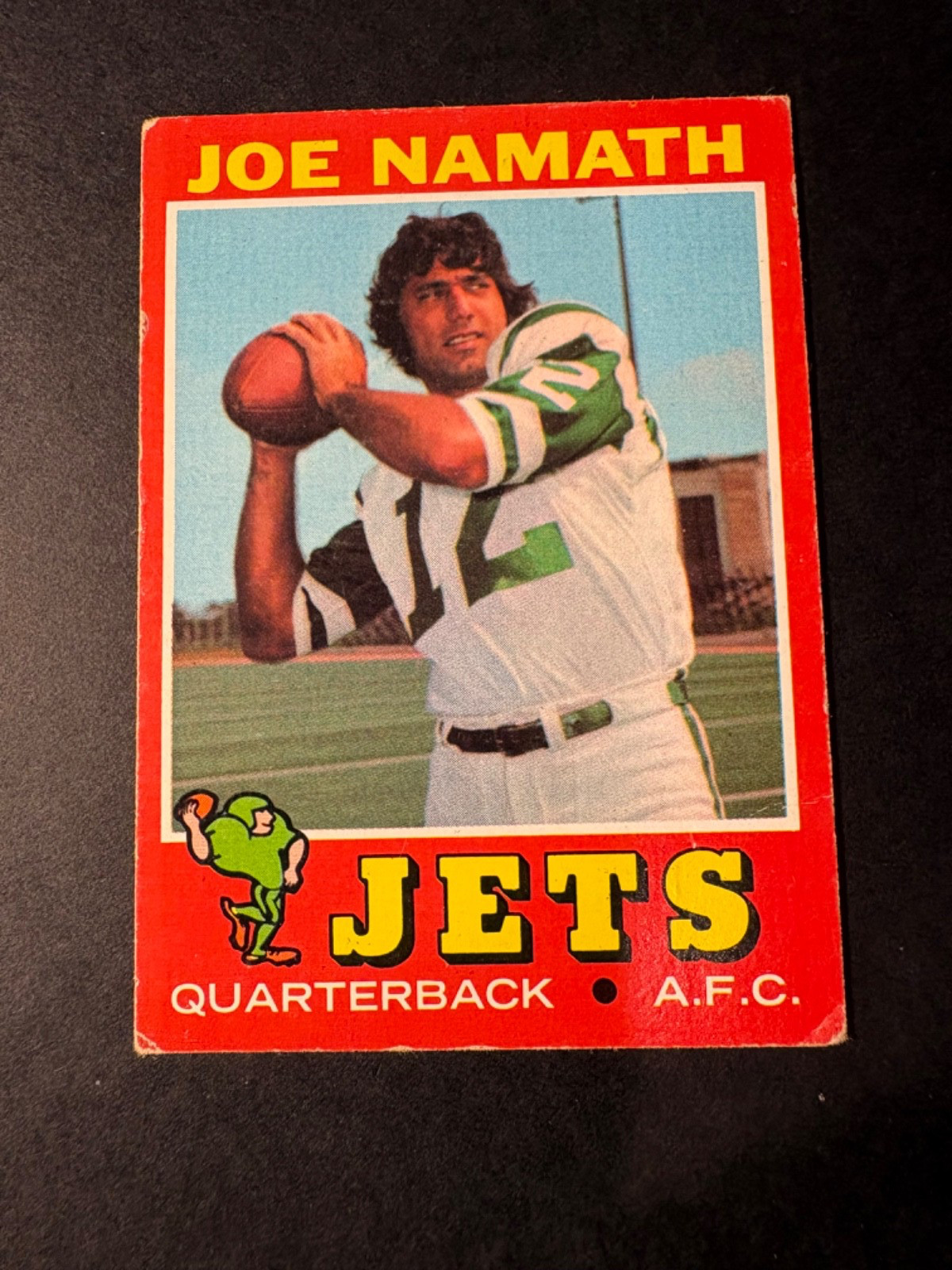 1971 Topps Football #250 Joe Namath New York Jets HOF VG Condition