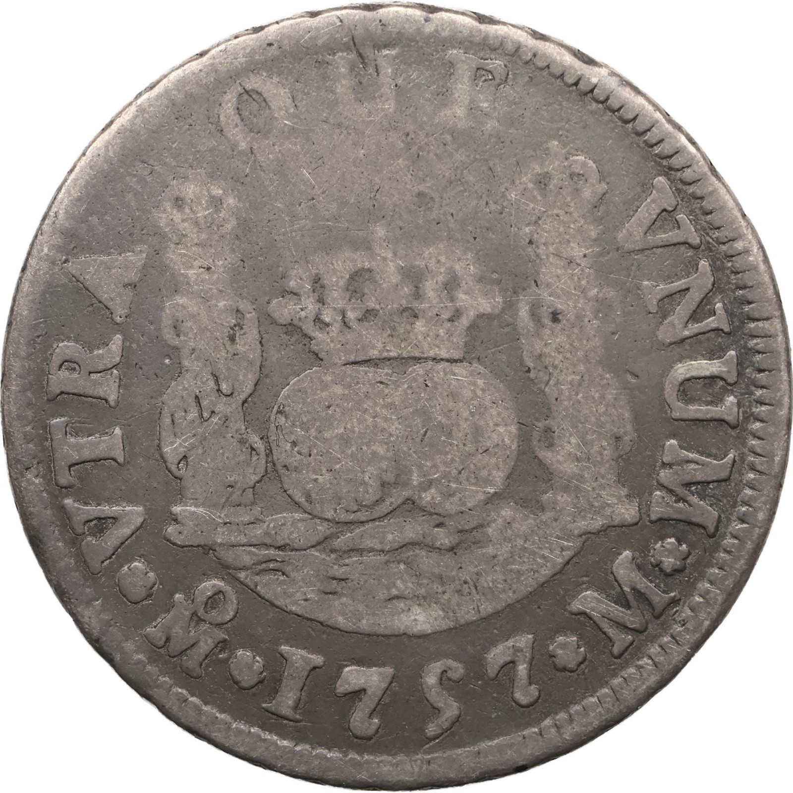1757 Mo 2 Reales Mexico Coin Ferdinand VI Silver (MO4212-) 1757 Mo 2 Reales Mexico Coin Ferdinand VI Silver (MO4212-)