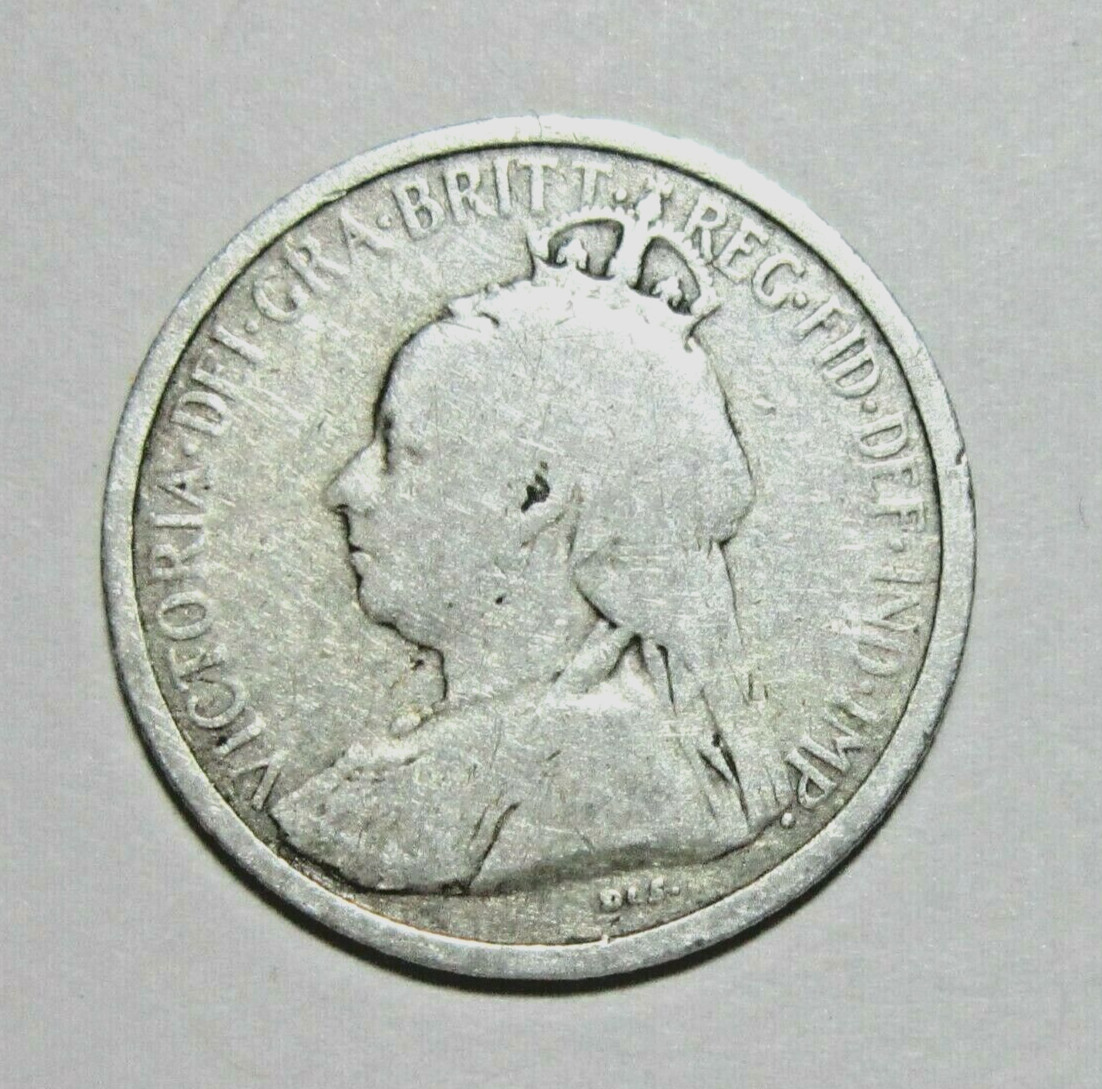 CYPRUS. SILVER 3 PIASTRES, 1901. QUEEN VICTORIA. LOW MINTAGE OF 300 K.