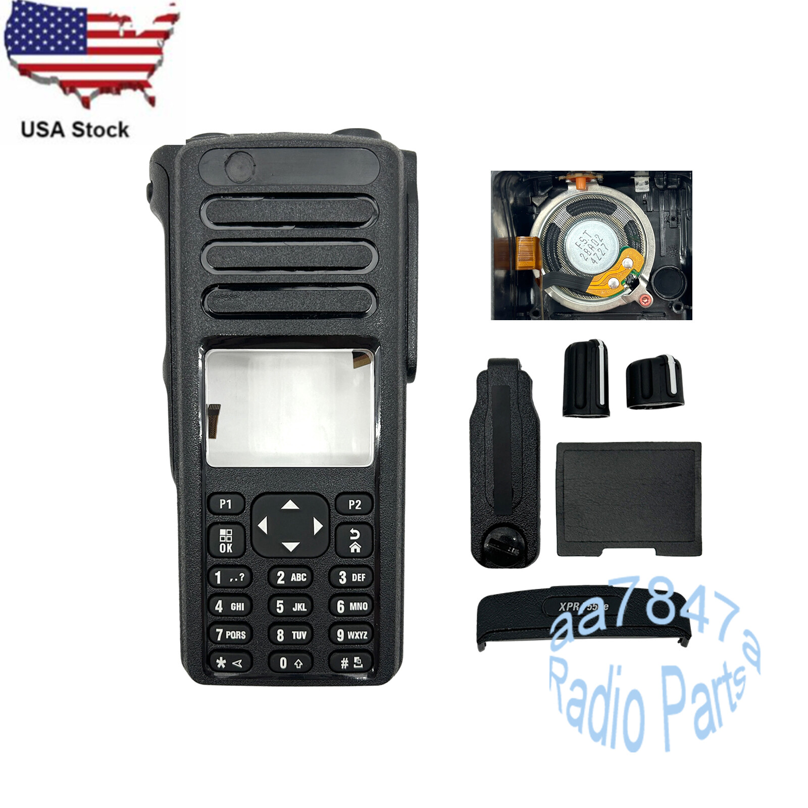XPR 7550E Replacement Housing Case Cover With OEM Speaker for XPR7550e Radio
