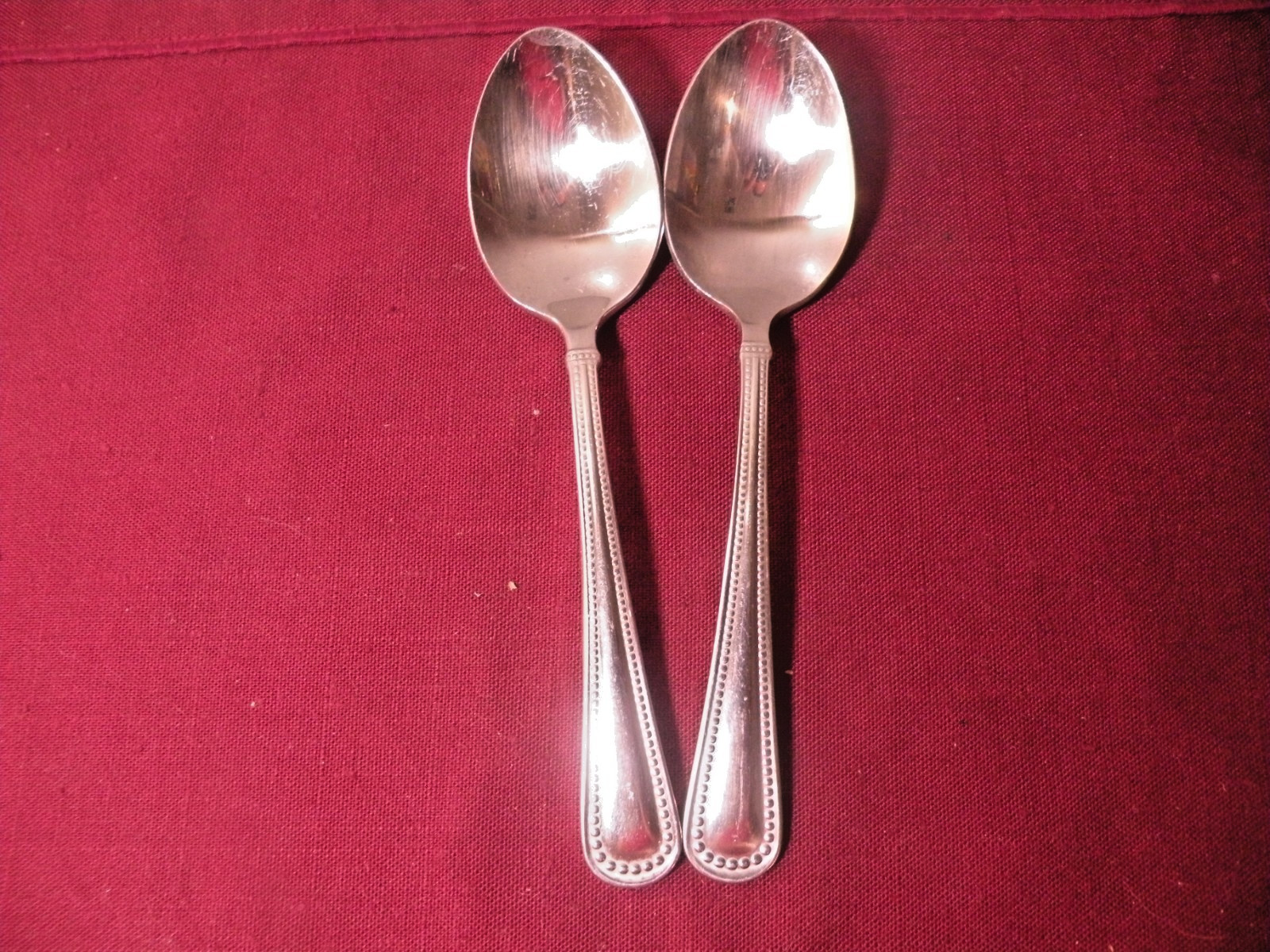 Set Of 2 Teaspoons Reed and Barton KENDALL Stainless Steel 6 1/2\