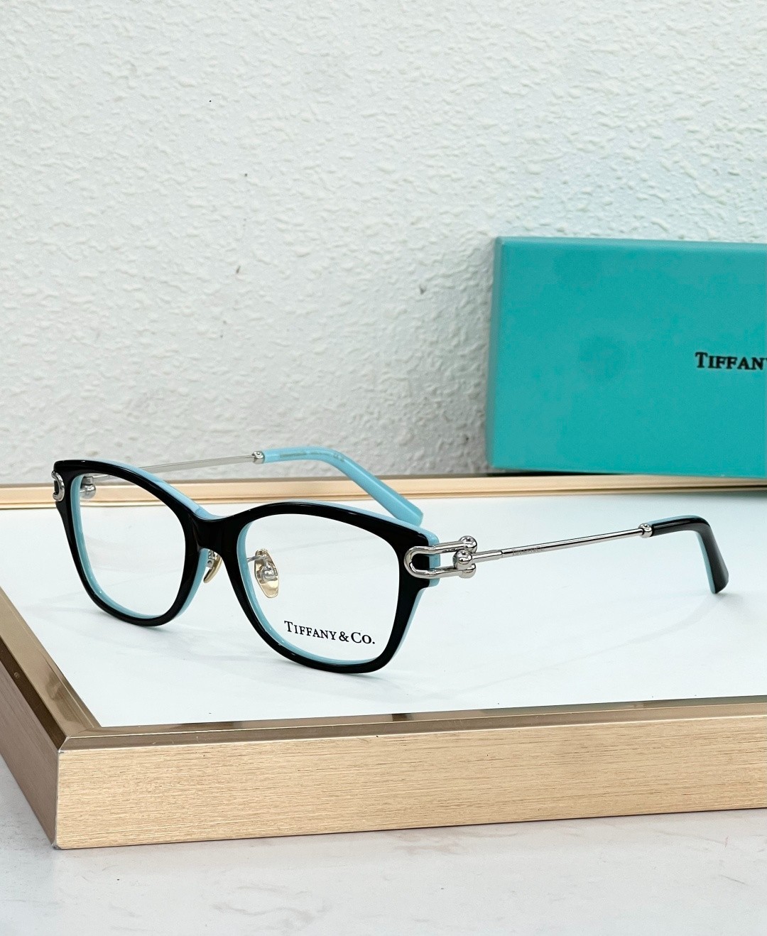 Tiffany & Co. TF2266F Eyeglasses Black Tiffany Blue Silver HardWear Frame 51mm