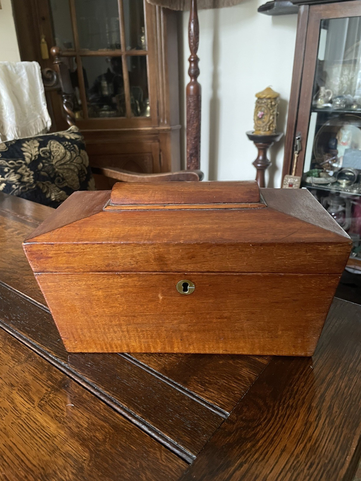 c.1870 Georgian Wood Tea Caddy 