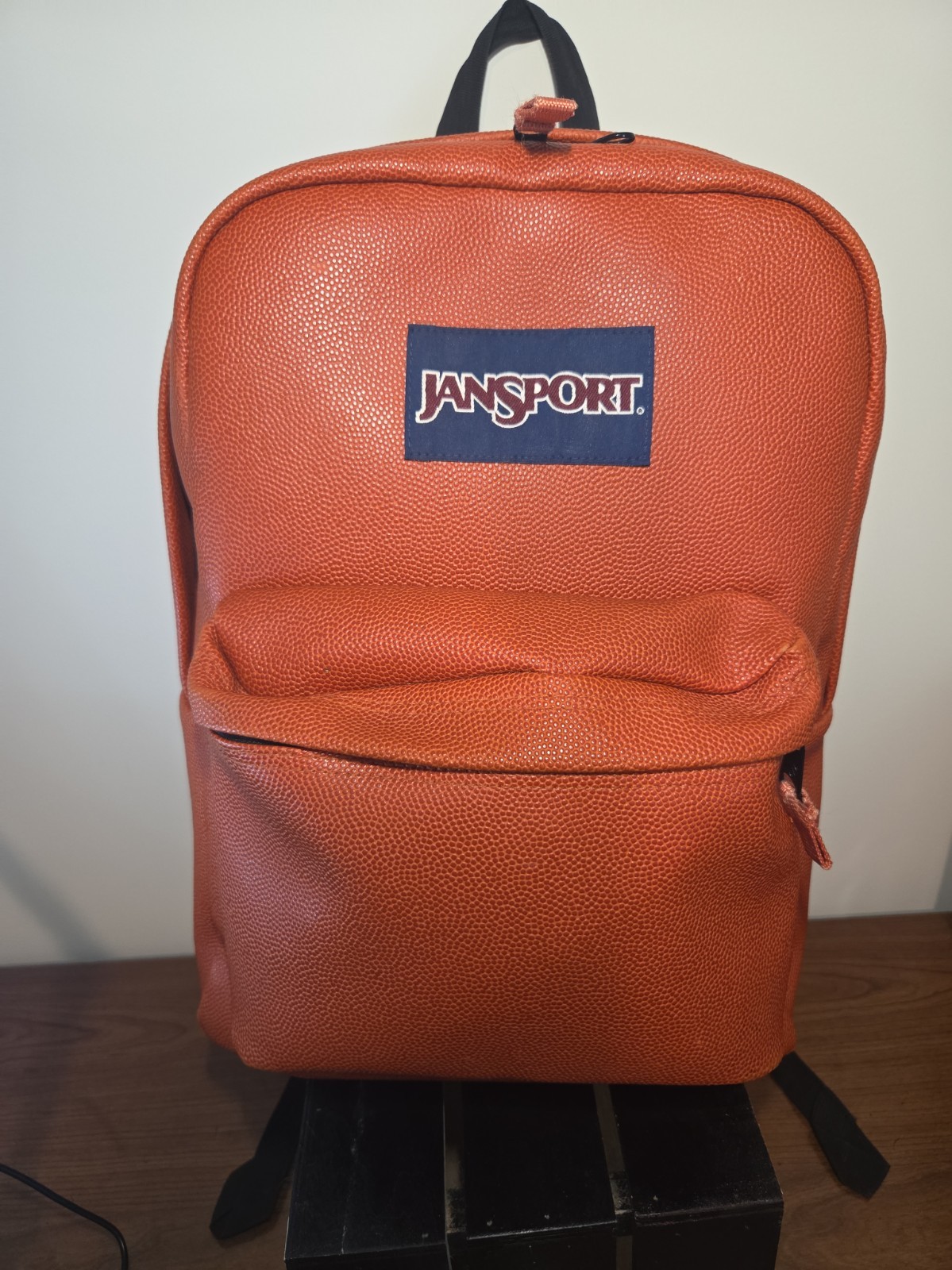 Vintage JanSport SuperBreak T501 Basketball Texture Backpack Orange Rust Y2K Vintage JanSport SuperBreak T501 Basketball Texture Backpack Orange Rust Y2K