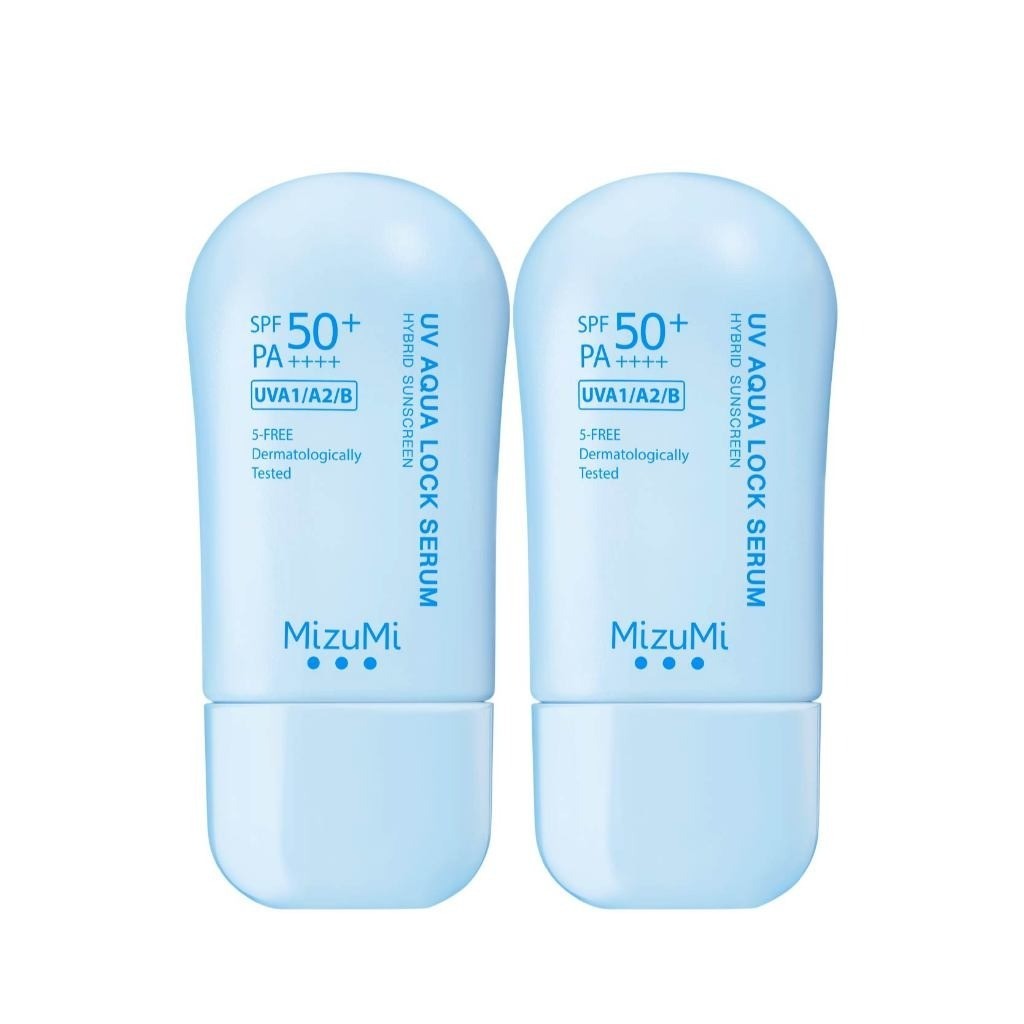 2x MizuMi UV Aqua Lock Serum Sunscreen SPF50+ PA++++ Moisturizing Skin 40 g