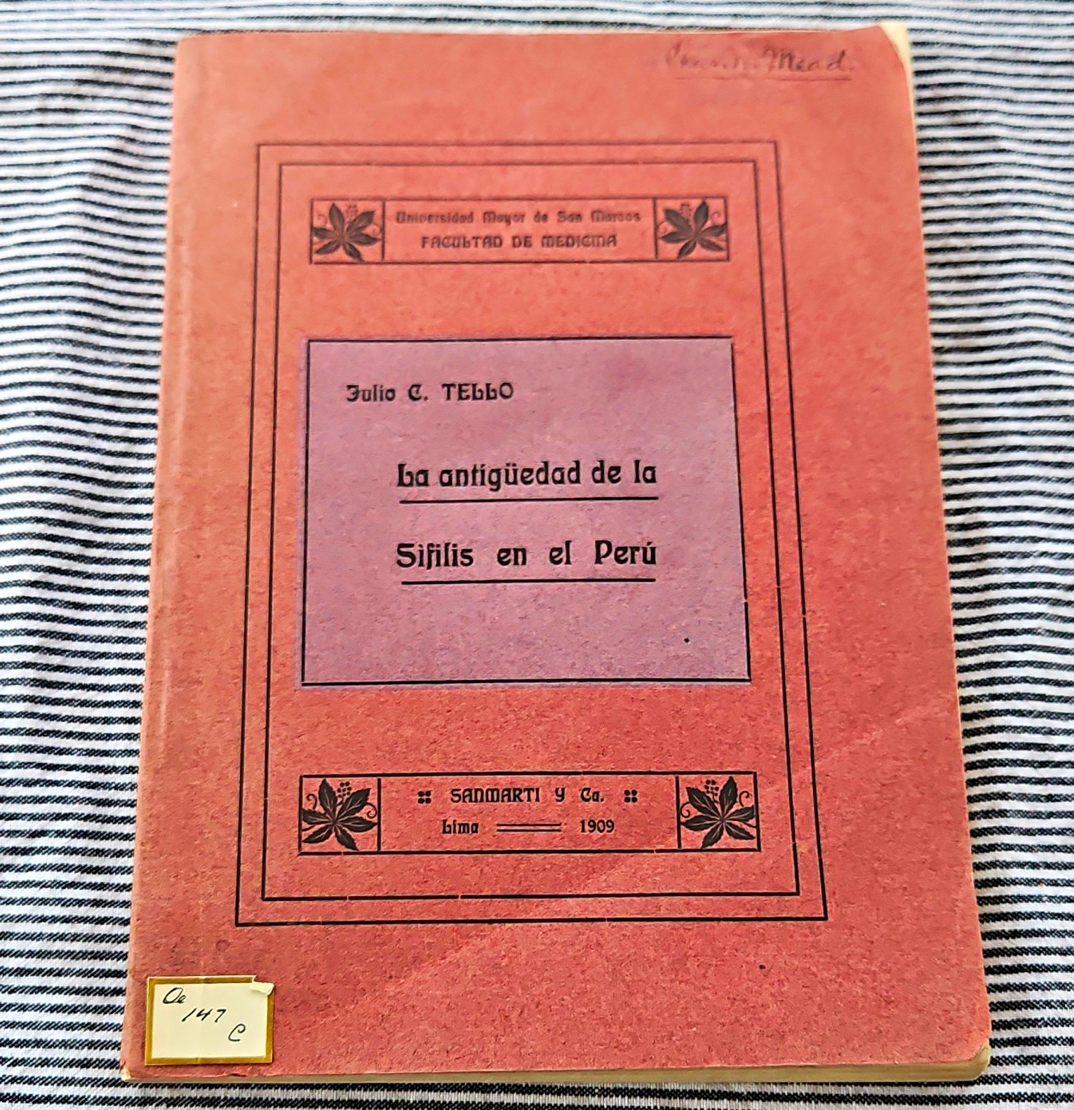La Antigüedad De La Sifilis En El Peru 1909