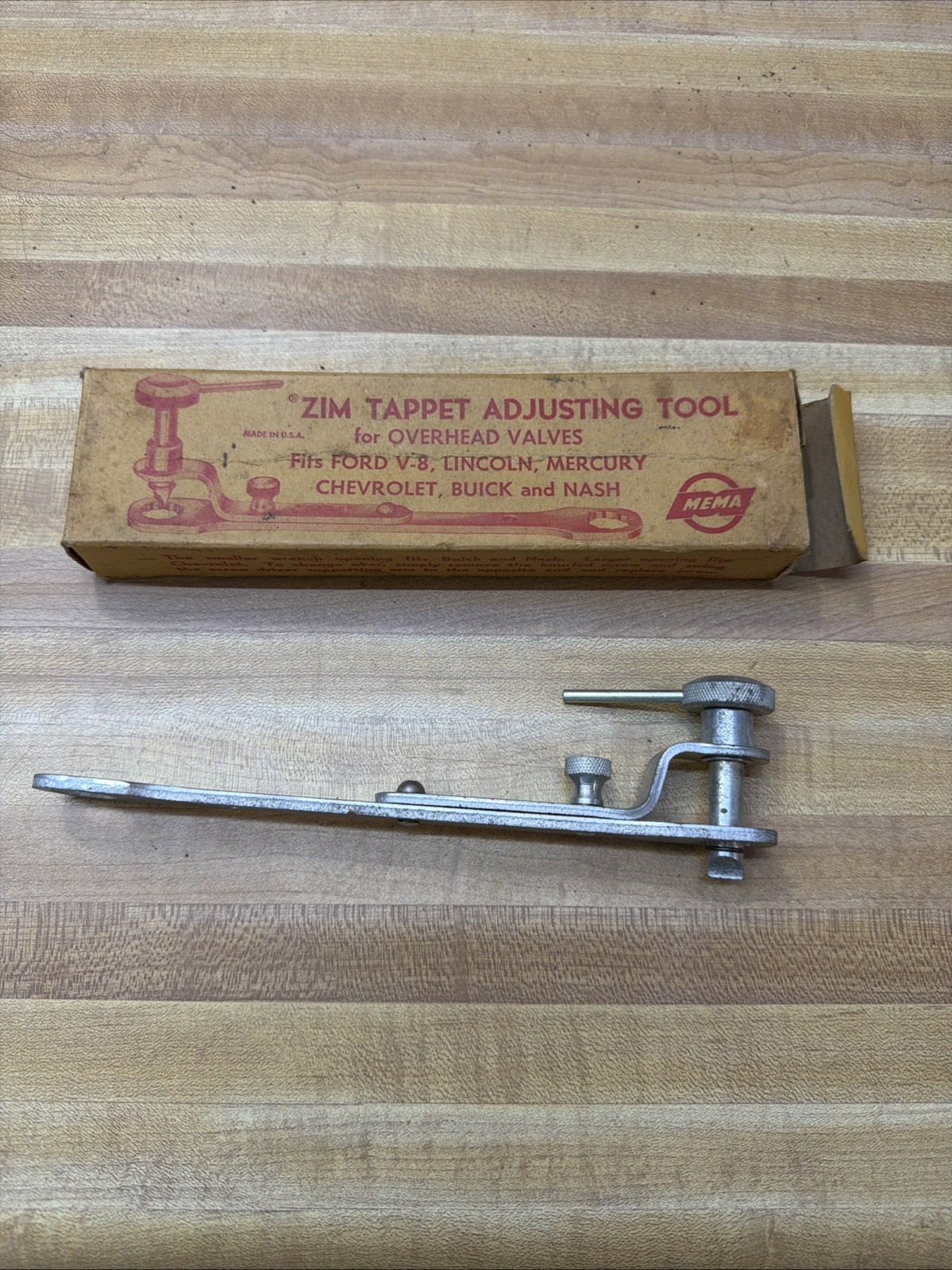 Vintage ZIM TAPPET ADJUSTING TOOL For Overhead Valves No825 (Chevy, Buick, Nash) Vintage ZIM TAPPET ADJUSTING TOOL For Overhead Valves No825 (Chevy, Buick, Nash)