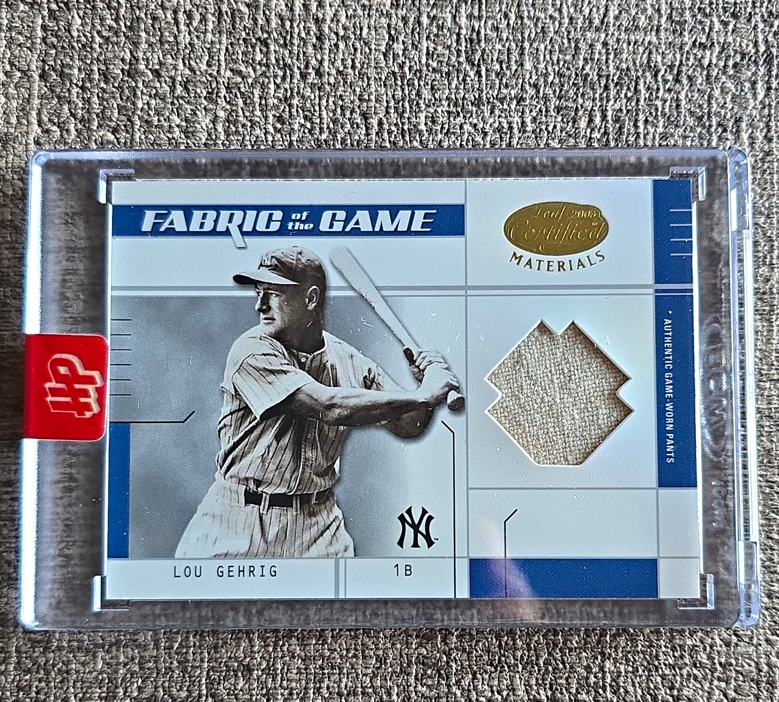 Donruss 2003 Leaf Certified Fabric of the Game Lou Gehrig FG-20 /10