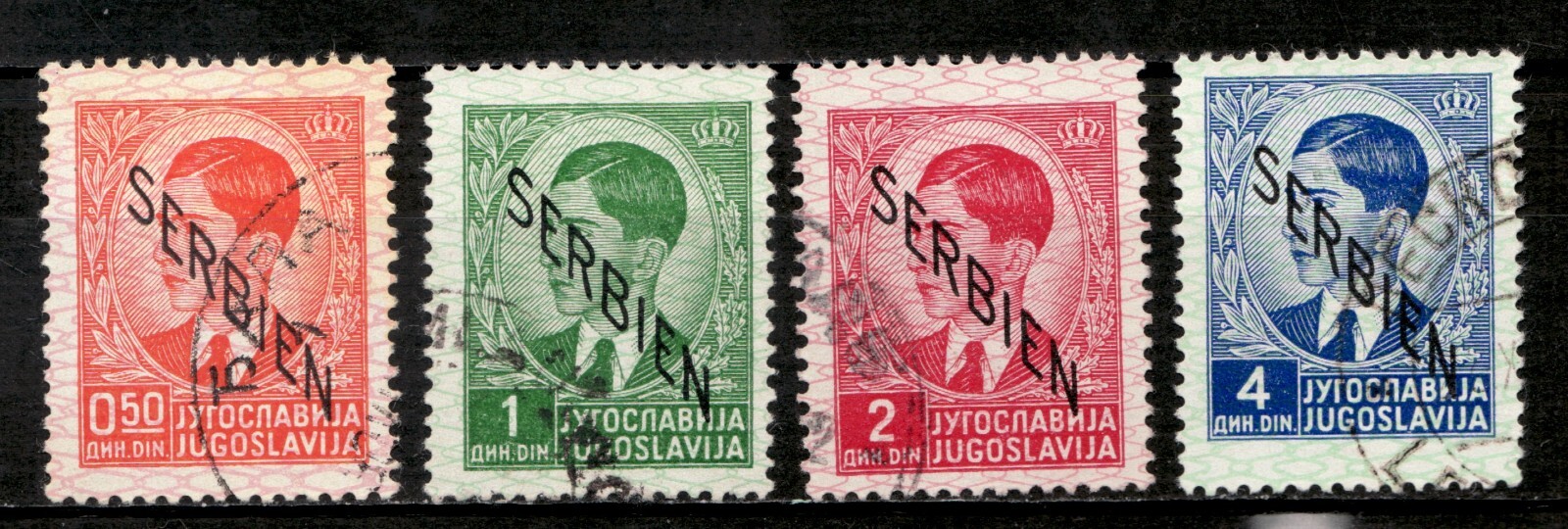 1941 Serbia, WWII German Occupation Sc# 2N2 2N3 2N5 2N7 - Used stamps Cv$18.50 1941 Serbia, WWII German Occupation Sc# 2N2 2N3 2N5 2N7 - Used stamps Cv$18.50