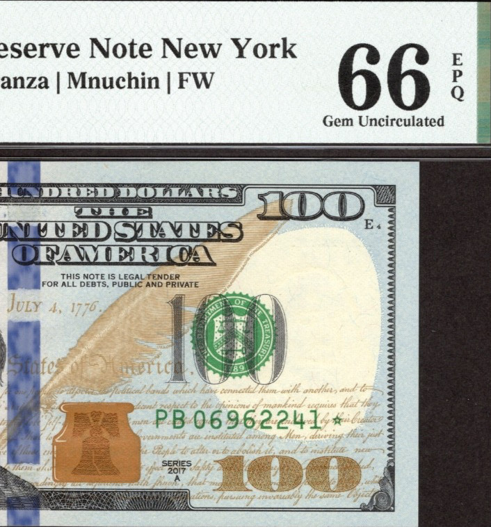 2017A $100 NEW YORK * STAR * ⭐️ FRN. PMG GEM Uncirculated 66 EPQ Banknote. 2017A $100 NEW YORK * STAR * ⭐️ FRN. PMG GEM Uncirculated 66 EPQ Banknote.