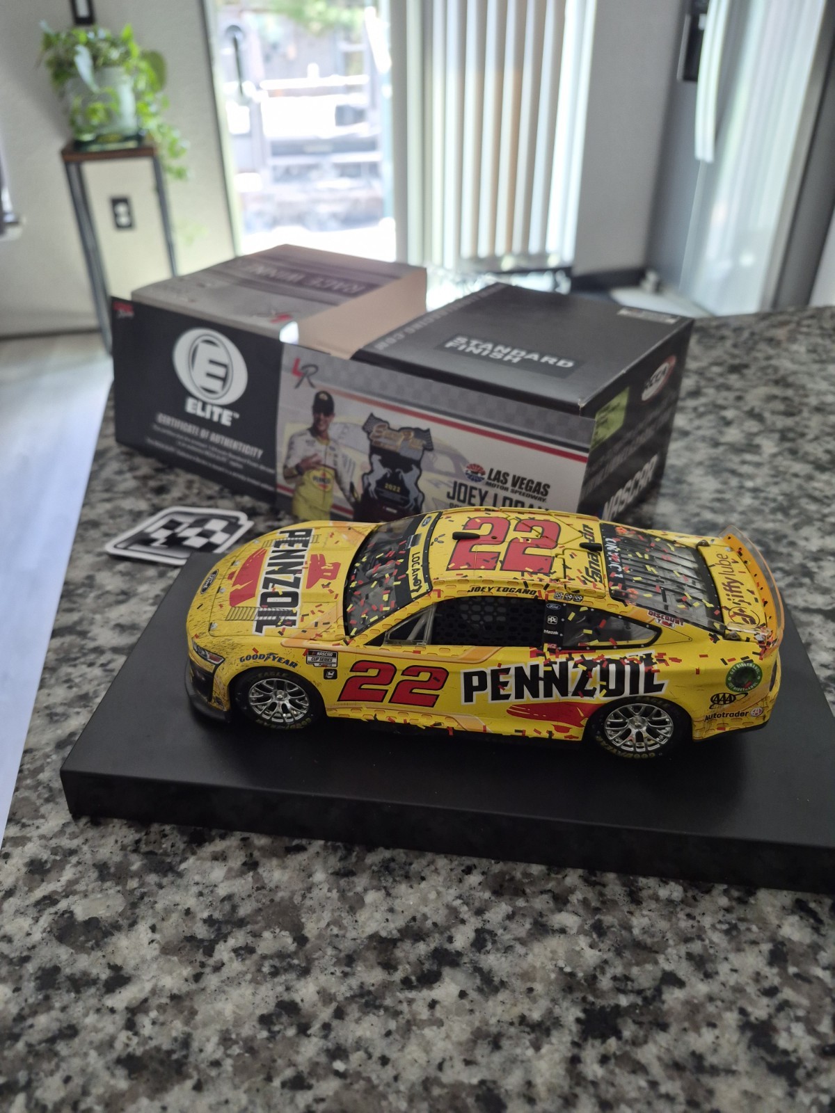 2022 Joey Logano #22 Pennzoil Las Vegas Playoffs Race Win 1/24 ELITE Diecast 2022 Joey Logano #22 Pennzoil Las Vegas Playoffs Race Win 1/24 ELITE Diecast