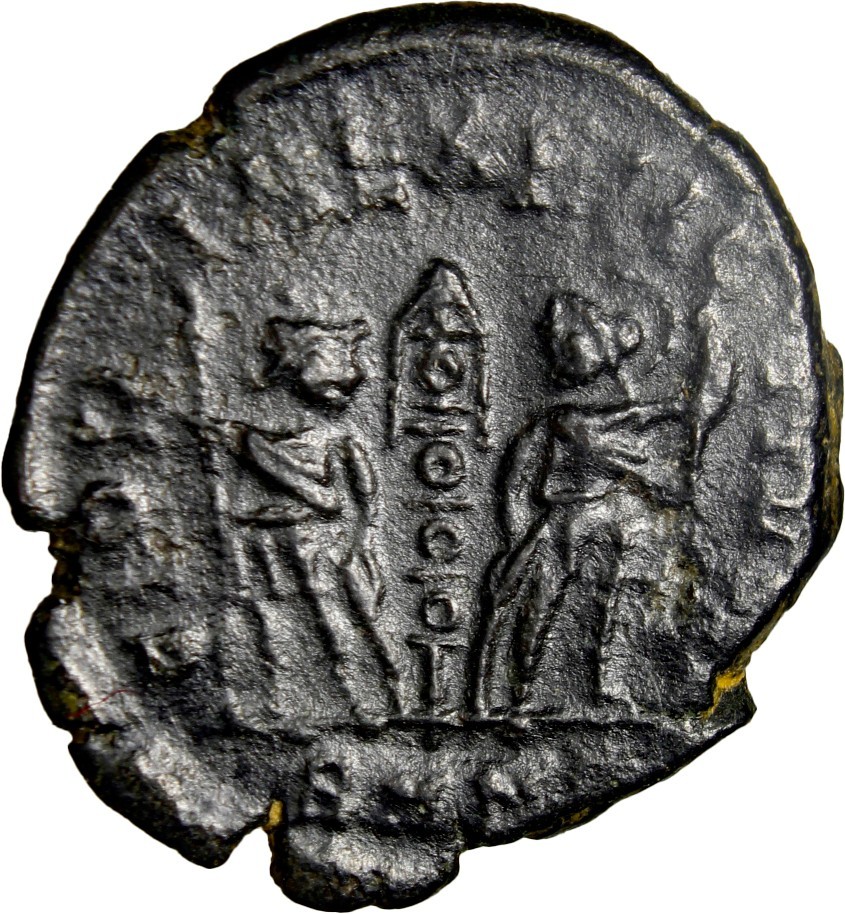 Constantius II Roman Bronze Follis - Antioch SMANA - Single Standard - RIC 86