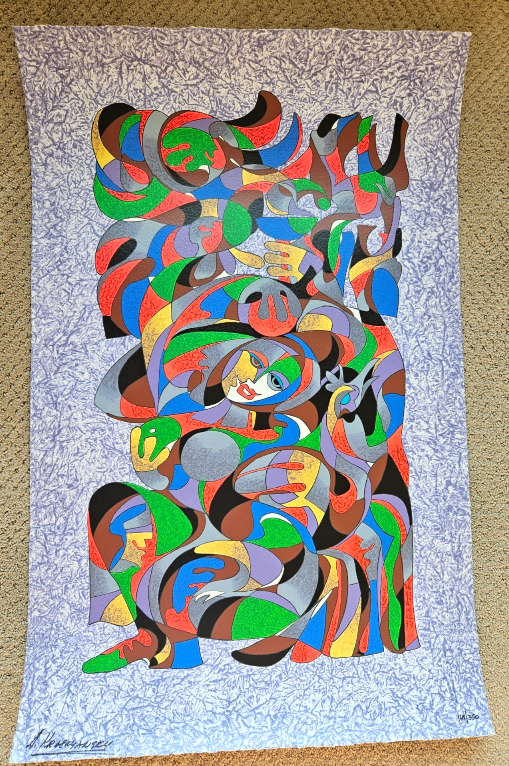 Anatole Krasnyansky - Smile Signed and Numbered Serigraph, #169/350, No COA Anatole Krasnyansky - Smile Signed and Numbered Serigraph, #169/350, No COA